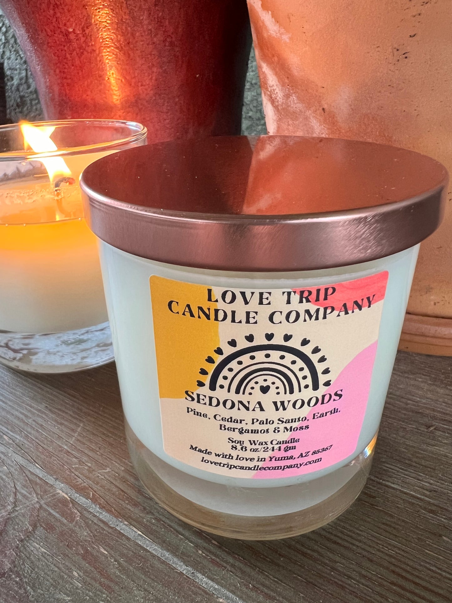 Sedona Woods Soy Wax Candle Palo Santo/Moss/Pine/Sandalwood