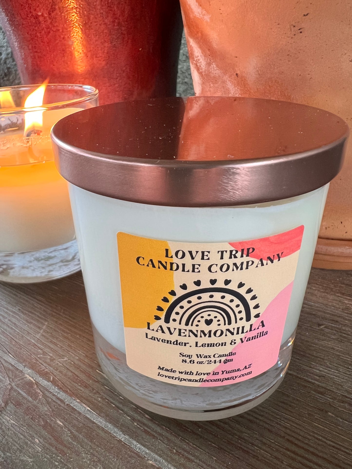 Lavenmonilla Soy Candle Lav/Lemon/Vanilla