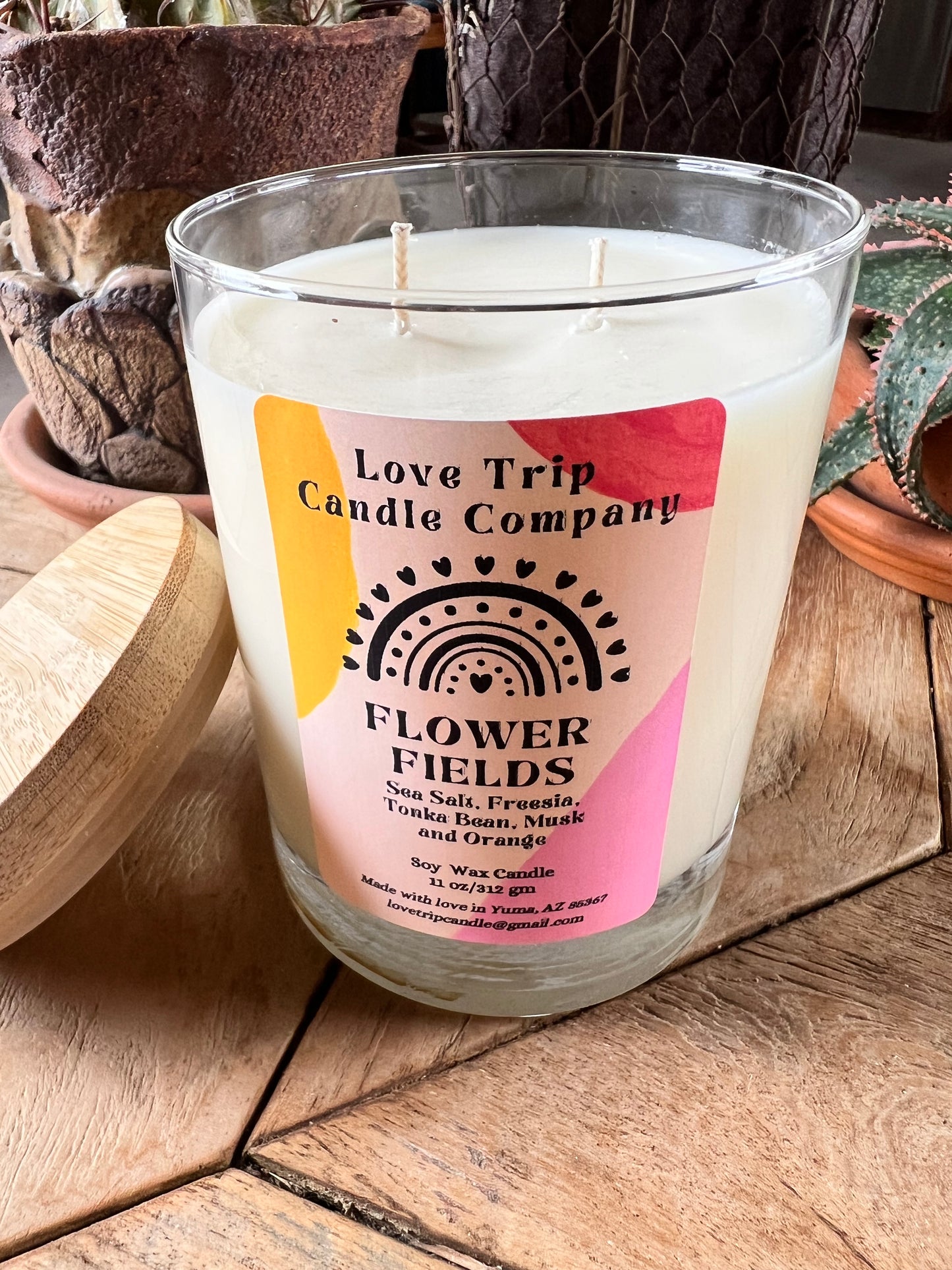 Flower Fields Soy Candle Sea Salt/Freesia/Orange