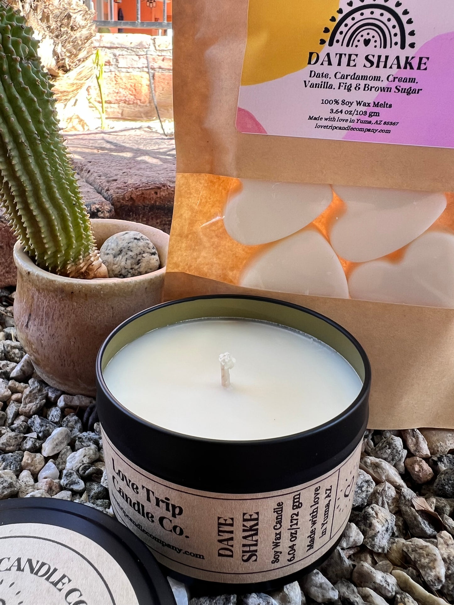 Date Shake Soy Wax Candle Date/Fig/Vanilla/Cream/Cardamom