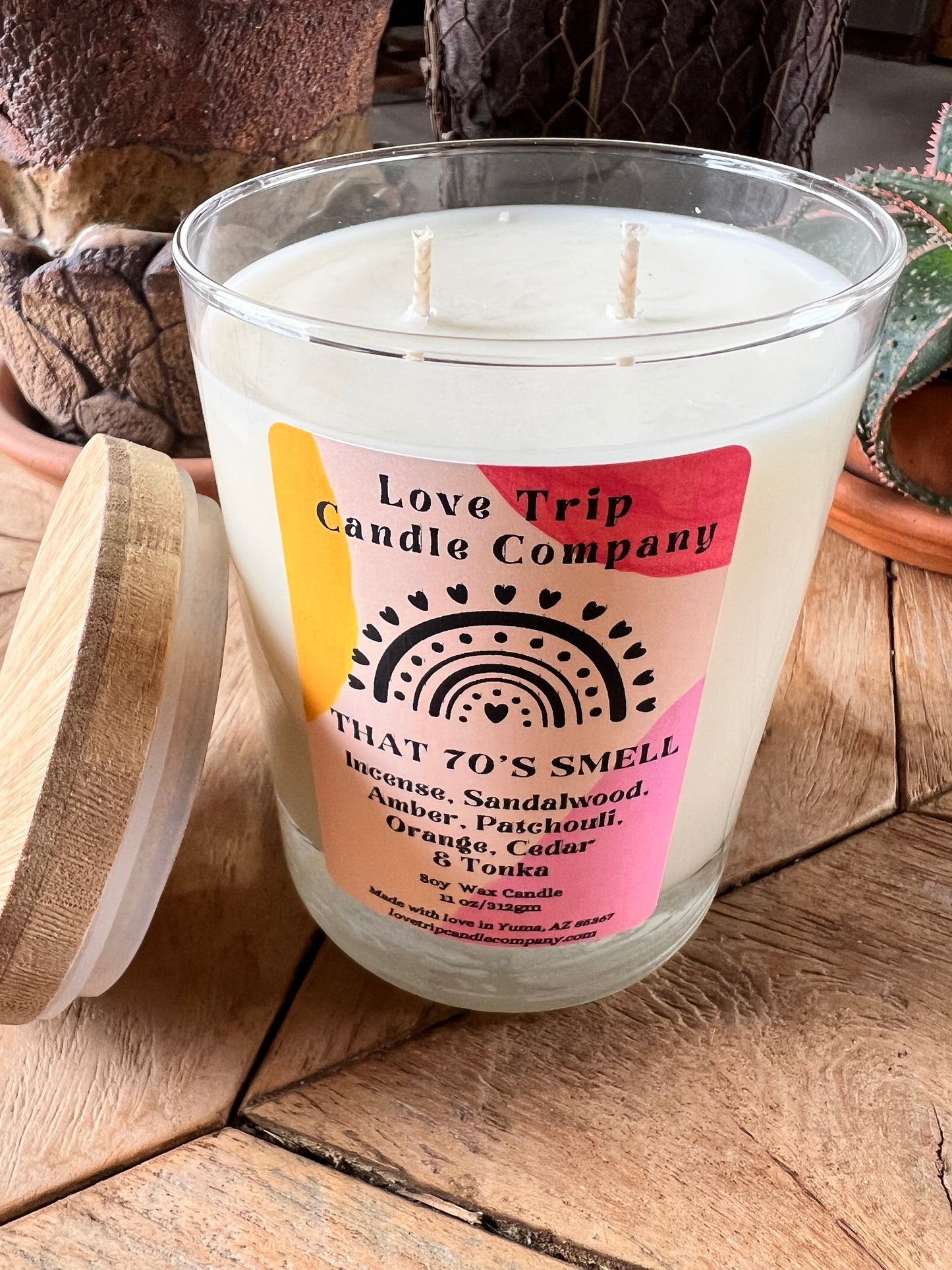That 70's Smell Soy Wax Candle Incense/Sandalwood/Patchouli