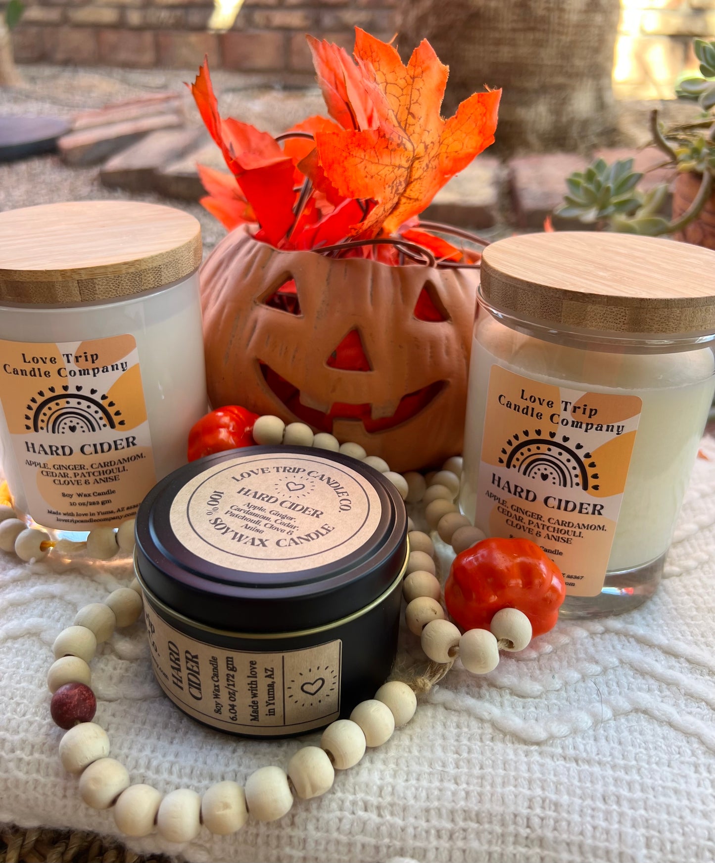 Hard Cider Soy Wax Candle Apple/Ginger/Cardamom/Cedar