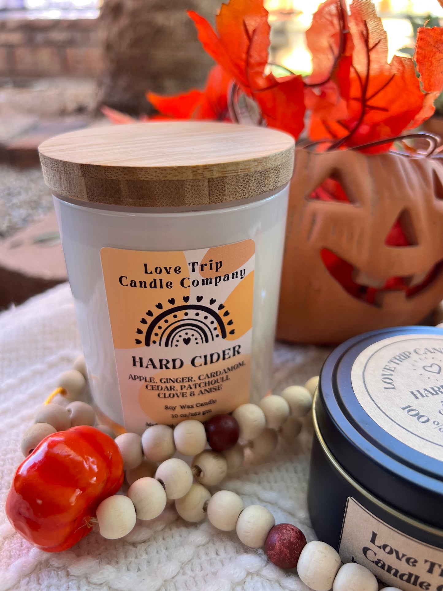 Hard Cider Soy Wax Candle Apple/Ginger/Cardamom/Cedar
