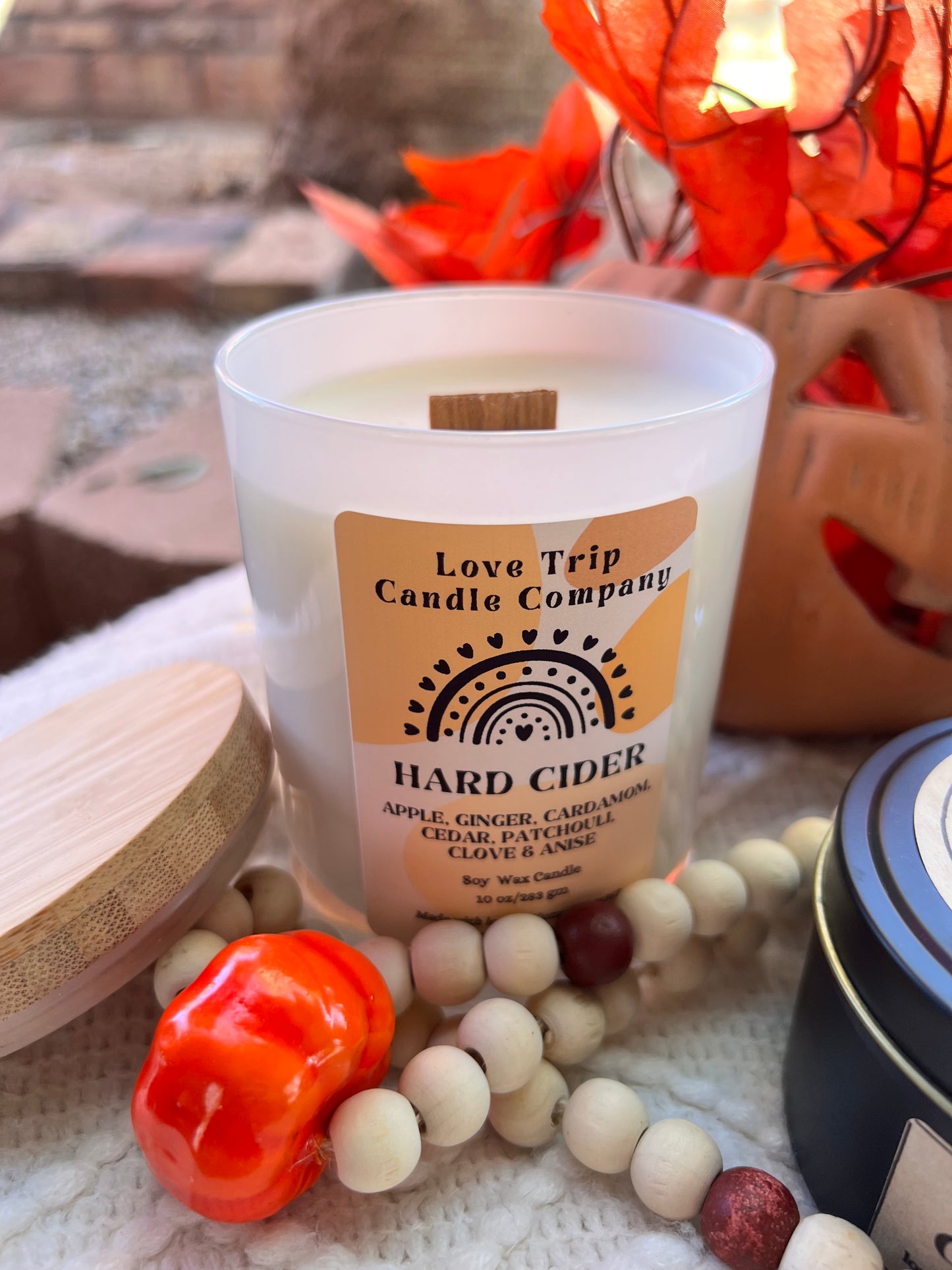 Hard Cider Soy Wax Candle Apple/Ginger/Cardamom/Cedar