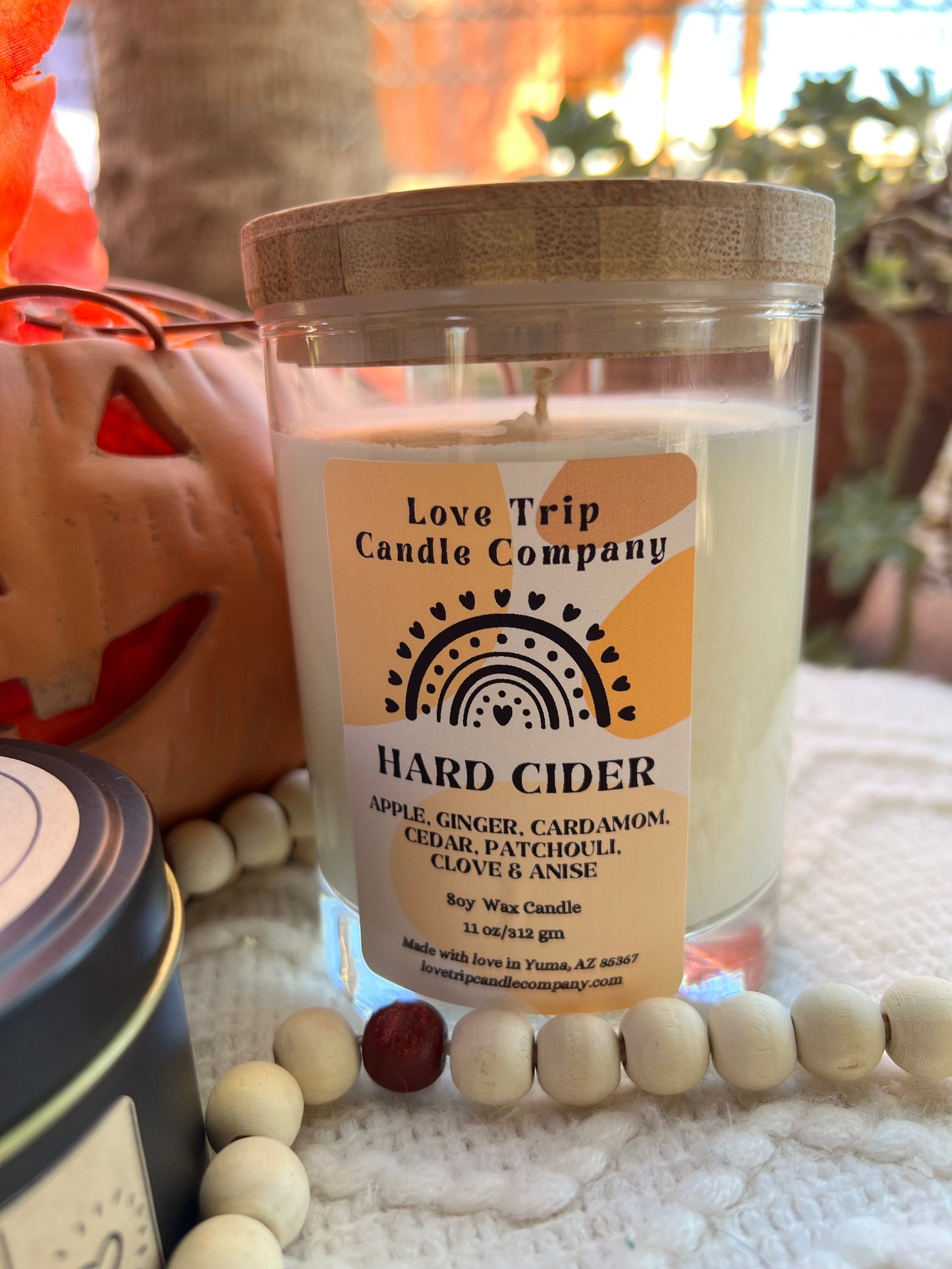 Hard Cider Soy Wax Candle Apple/Ginger/Cardamom/Cedar