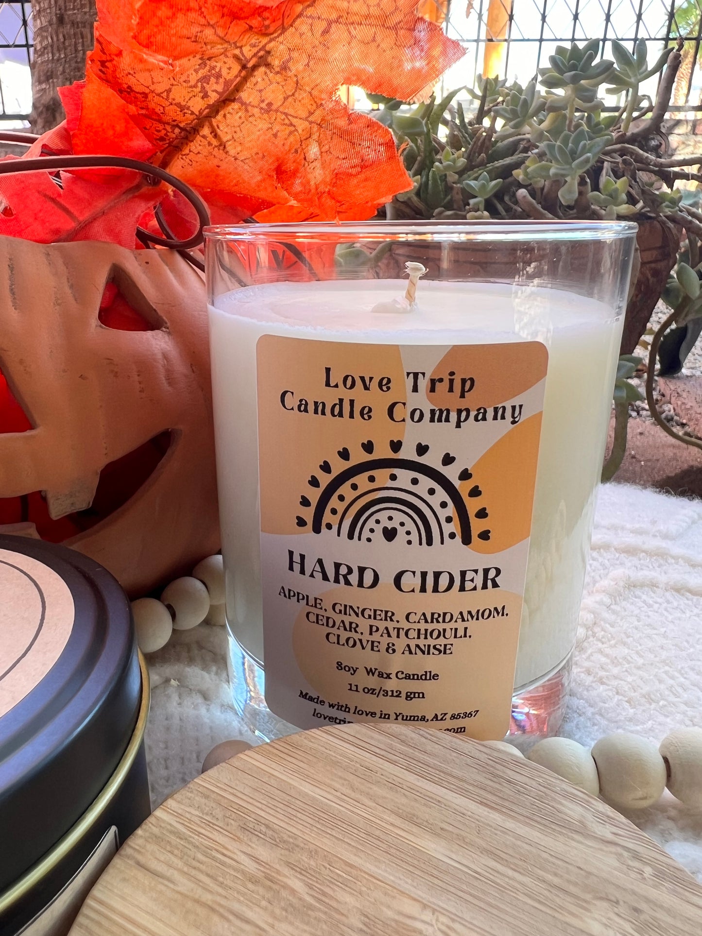 Hard Cider Soy Wax Candle Apple/Ginger/Cardamom/Cedar