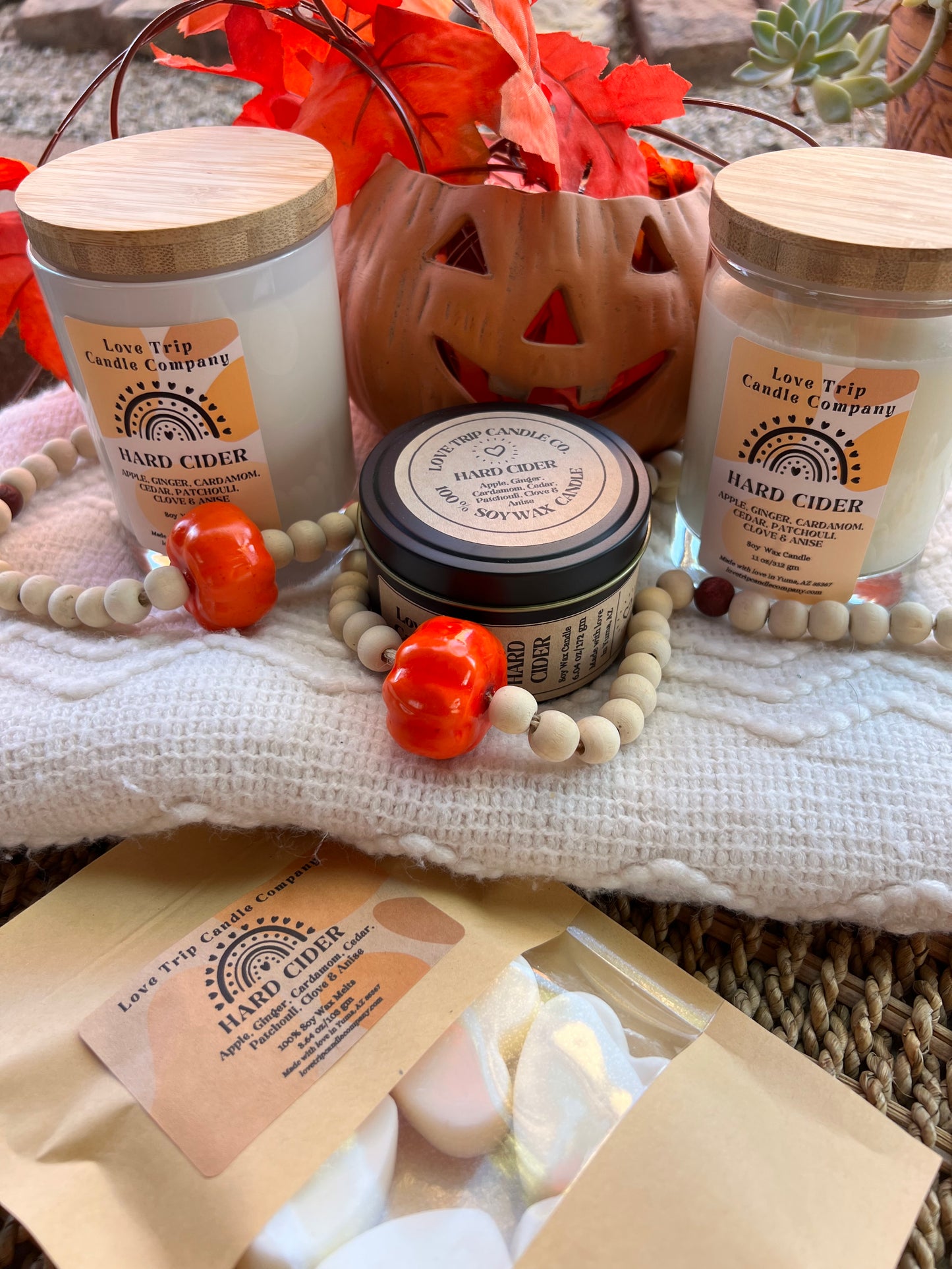 Hard Cider Soy Wax Candle Apple/Ginger/Cardamom/Cedar