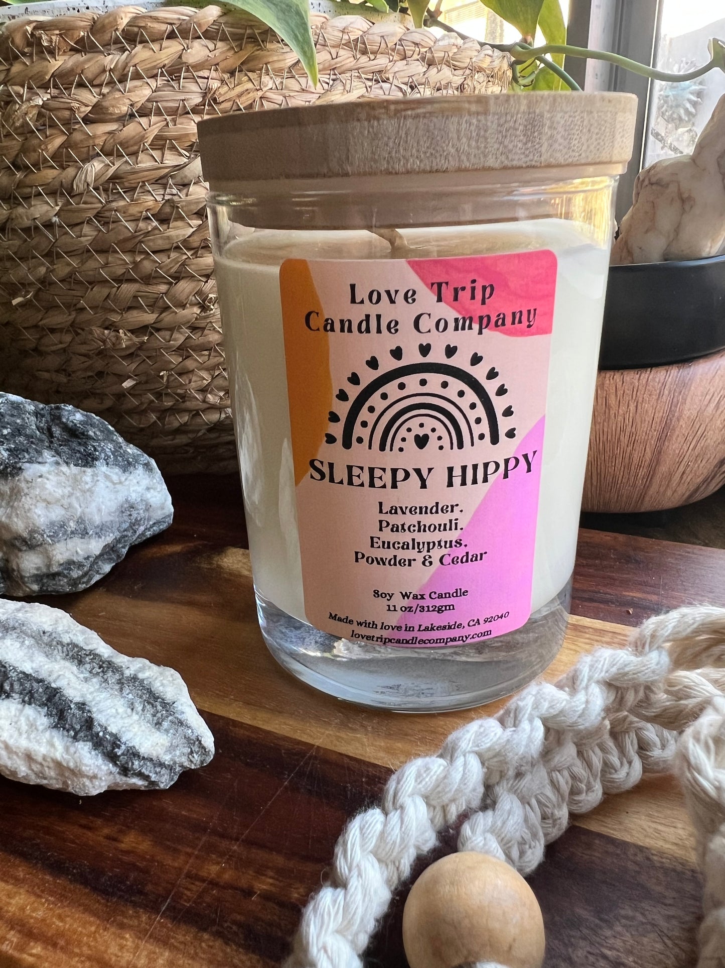 Sleepy Hippie Soy Candle Lavender/Patchouli