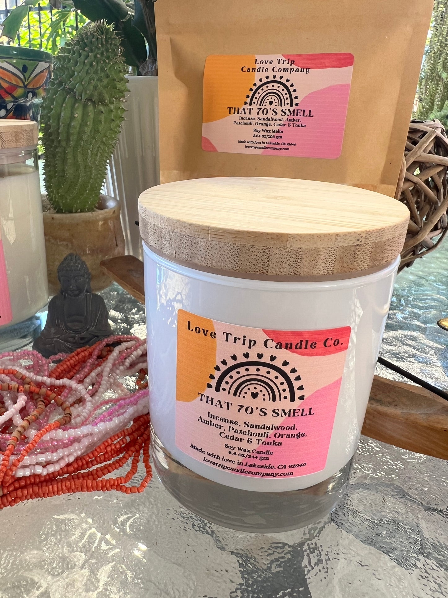 That 70's Smell Soy Wax Candle Incense/Sandalwood/Patchouli