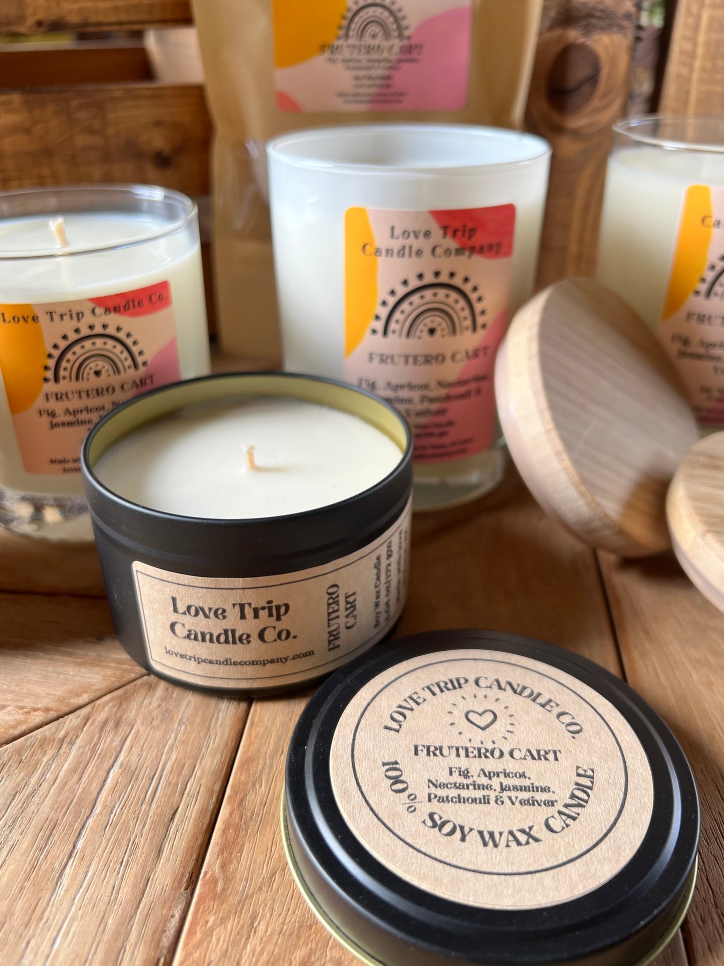 Frutero Cart Soy Wax Candle Fig/Apricot/Nectarine/Jasmine