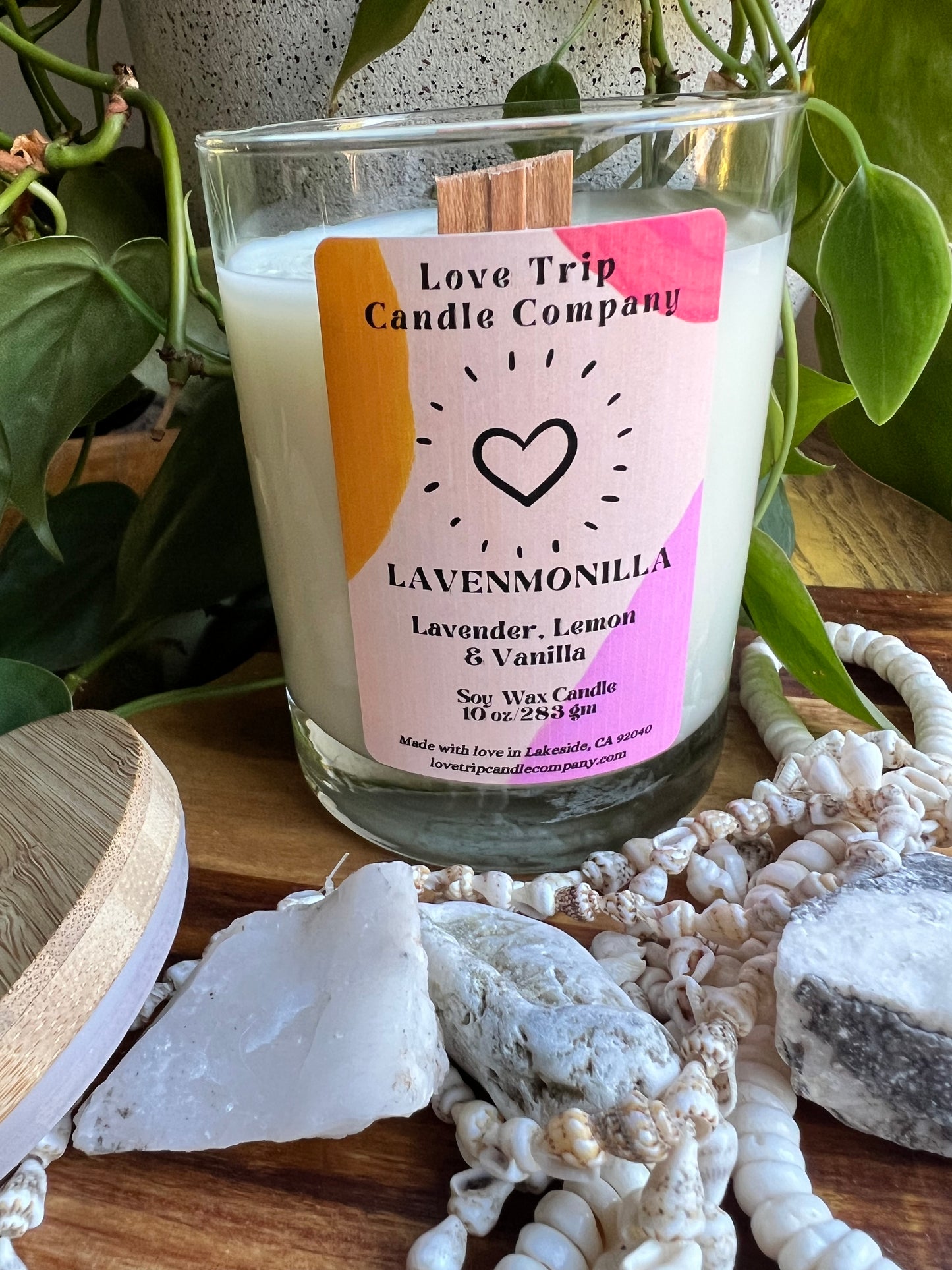 Lavenmonilla Soy Candle Lav/Lemon/Vanilla