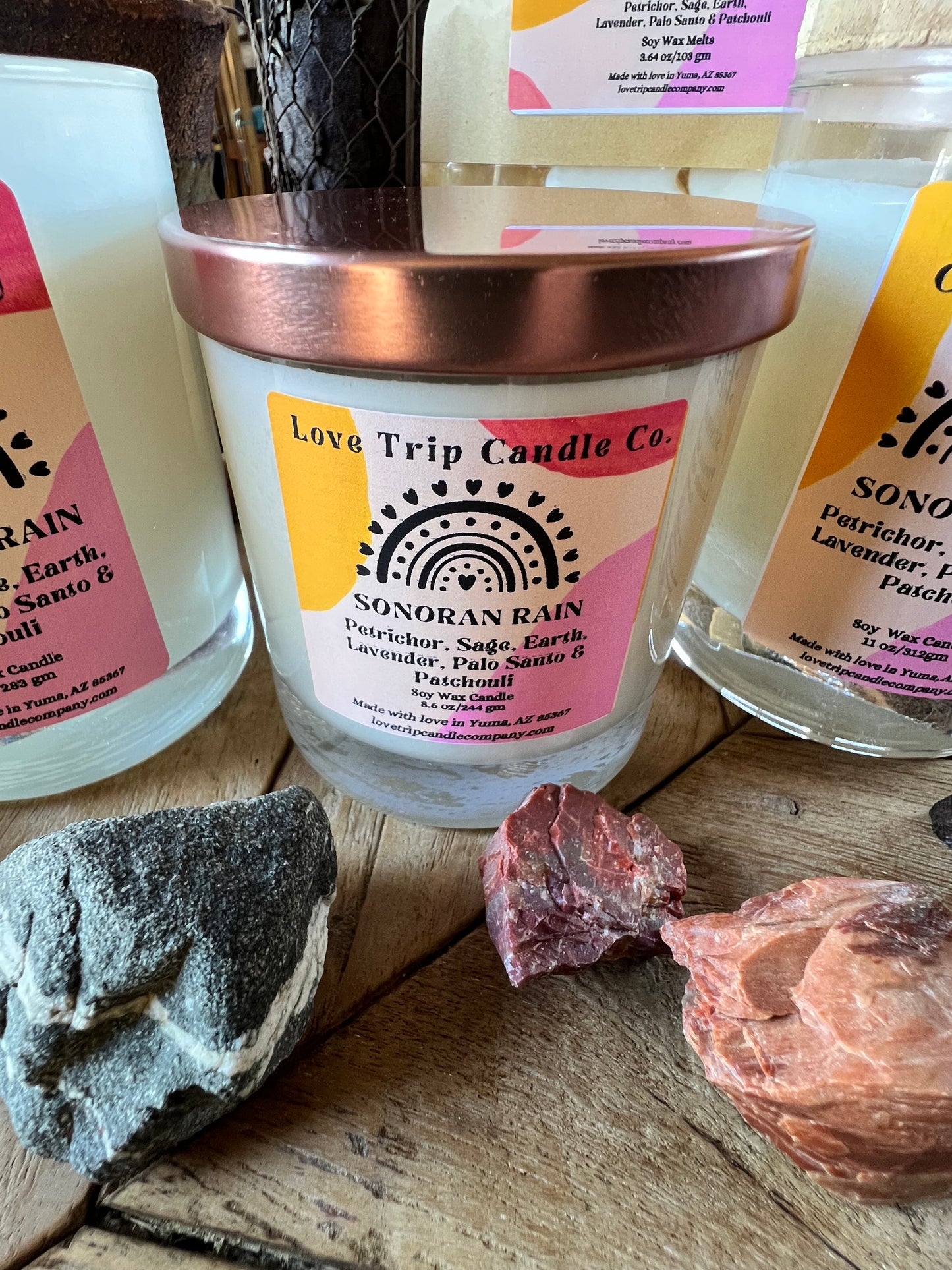 Sonoran Rain Soy Wax Candle Petrichor/Sage/Earth/Palo Santo