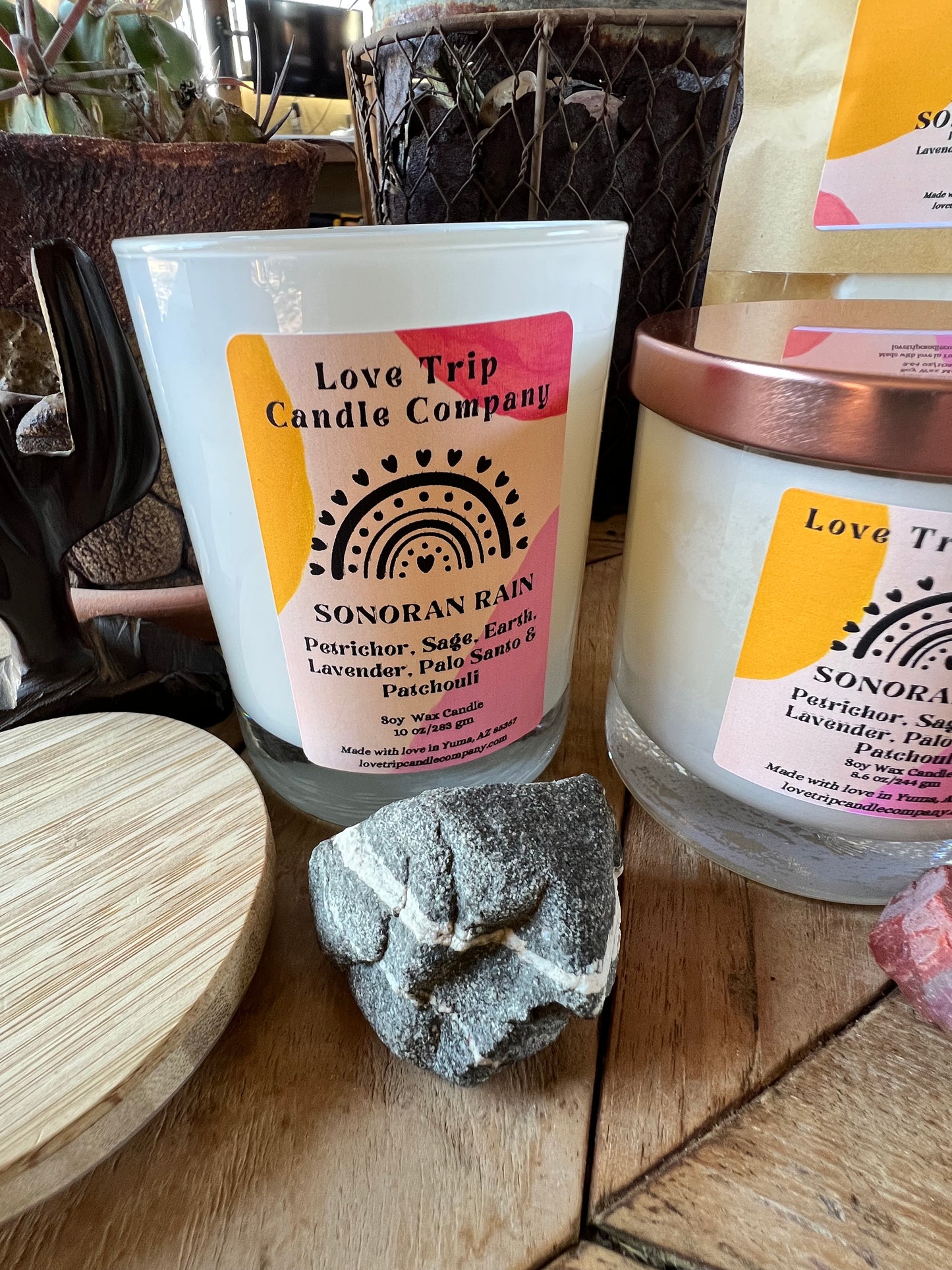 Sonoran Rain Soy Wax Candle Petrichor/Sage/Earth/Palo Santo