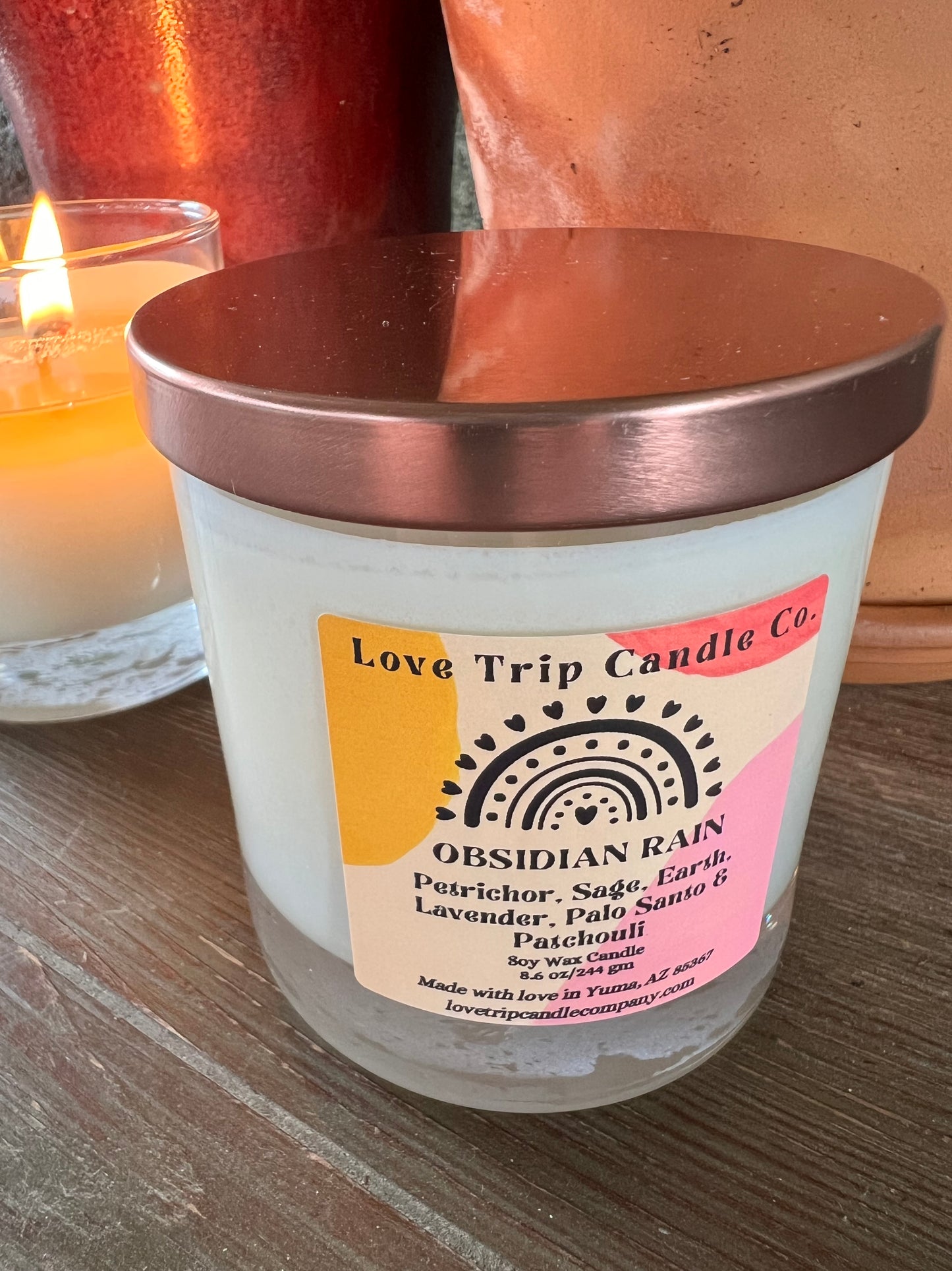 Sonoran Rain Soy Wax Candle Petrichor/Sage/Earth/Palo Santo