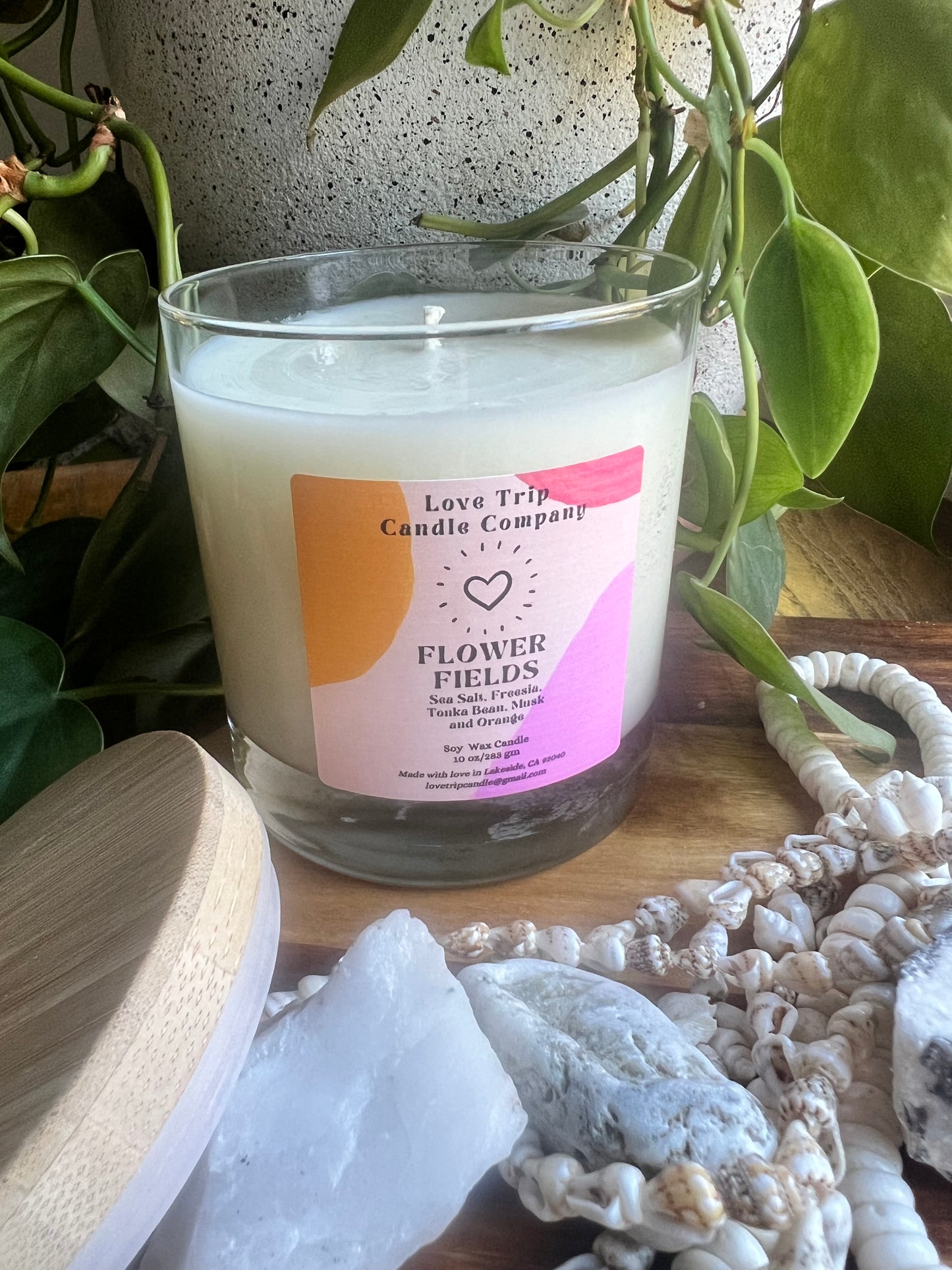 Flower Fields Soy Candle Sea Salt/Freesia/Orange