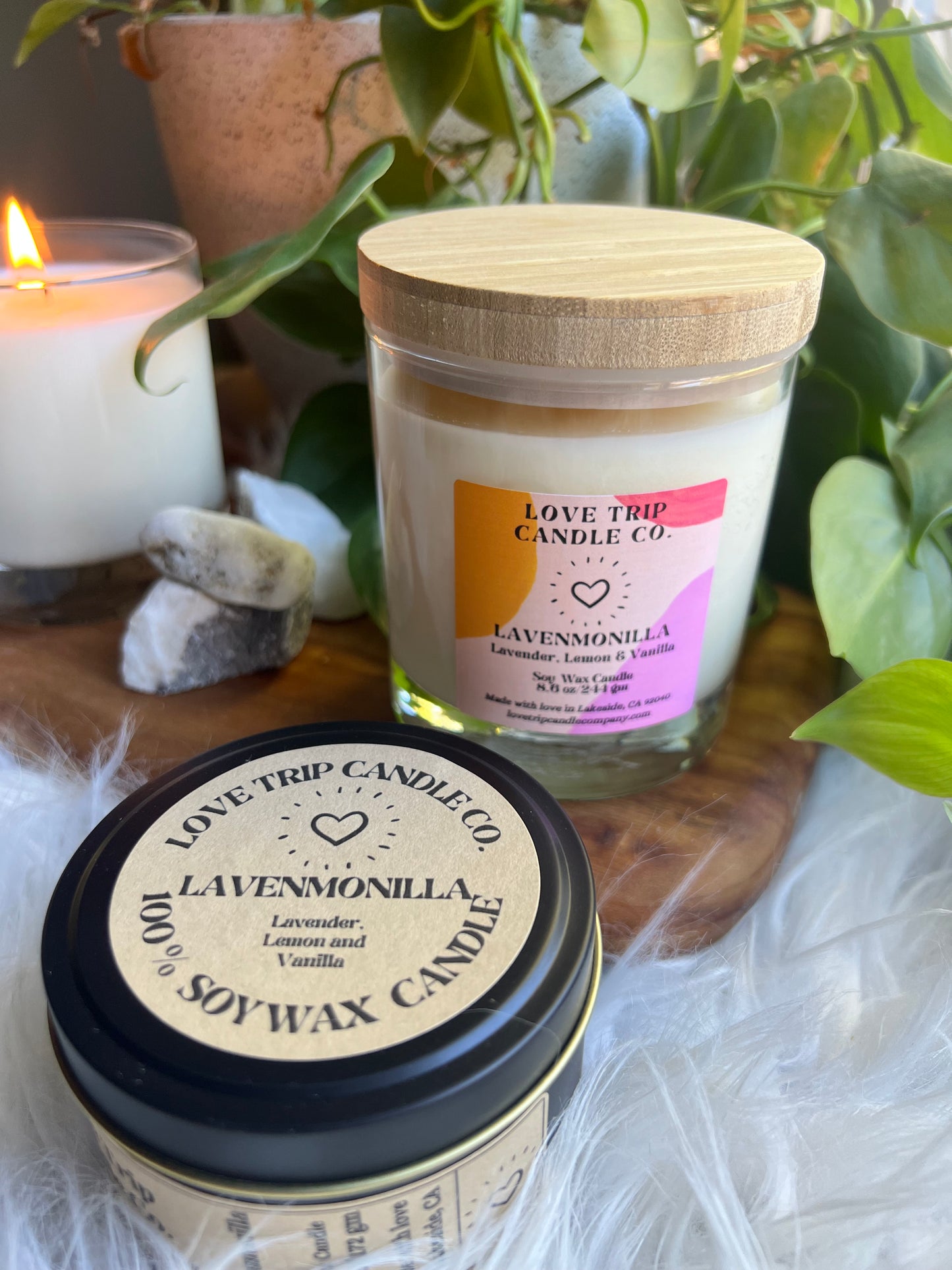 Lavenmonilla Soy Candle Lav/Lemon/Vanilla