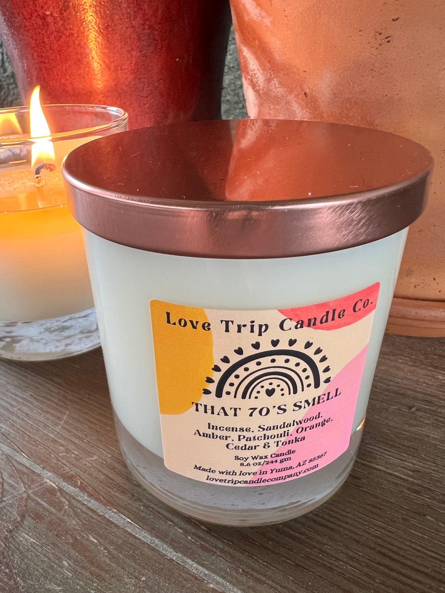 That 70's Smell Soy Wax Candle Incense/Sandalwood/Patchouli