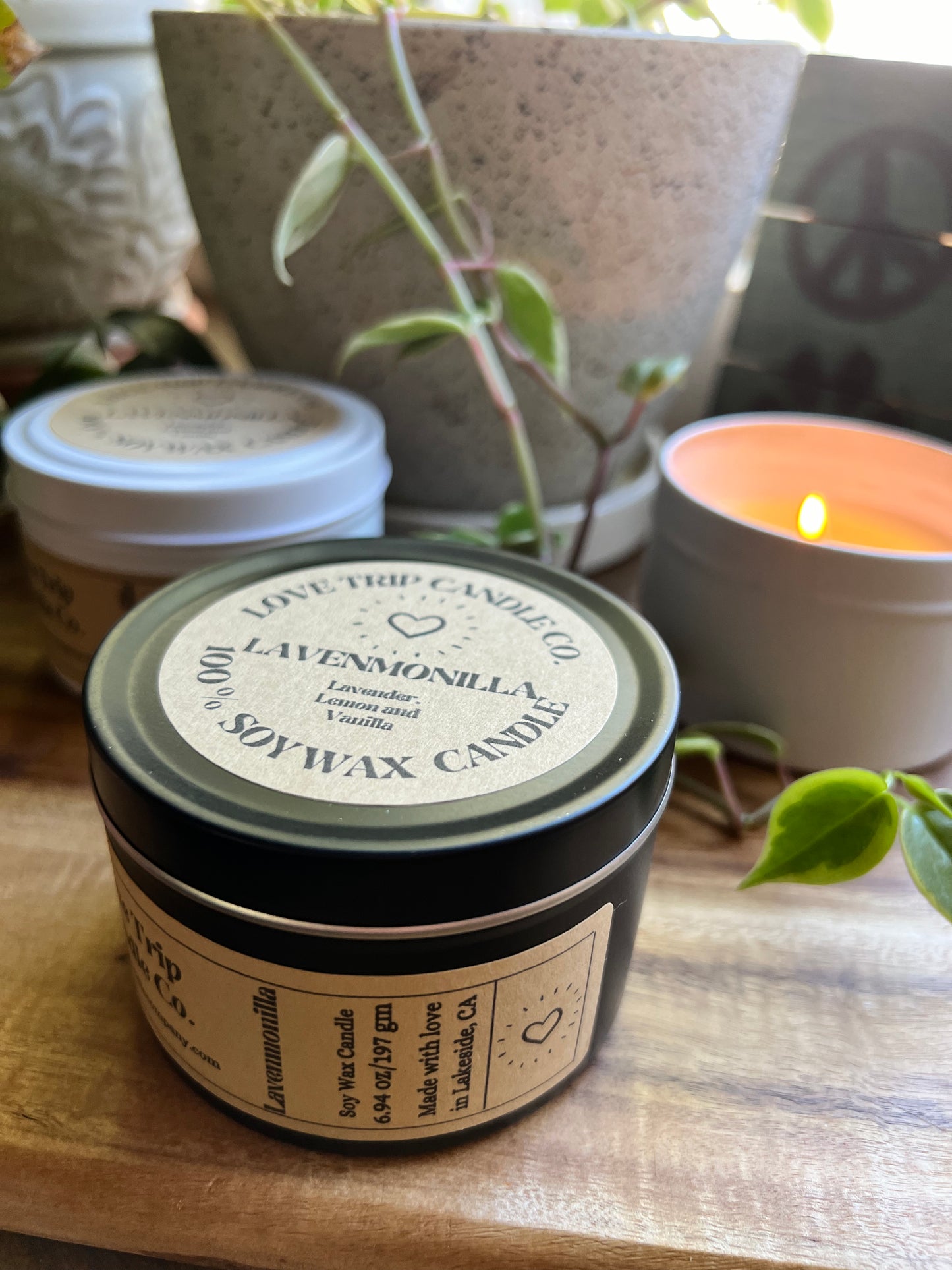 Lavenmonilla Soy Candle Lav/Lemon/Vanilla