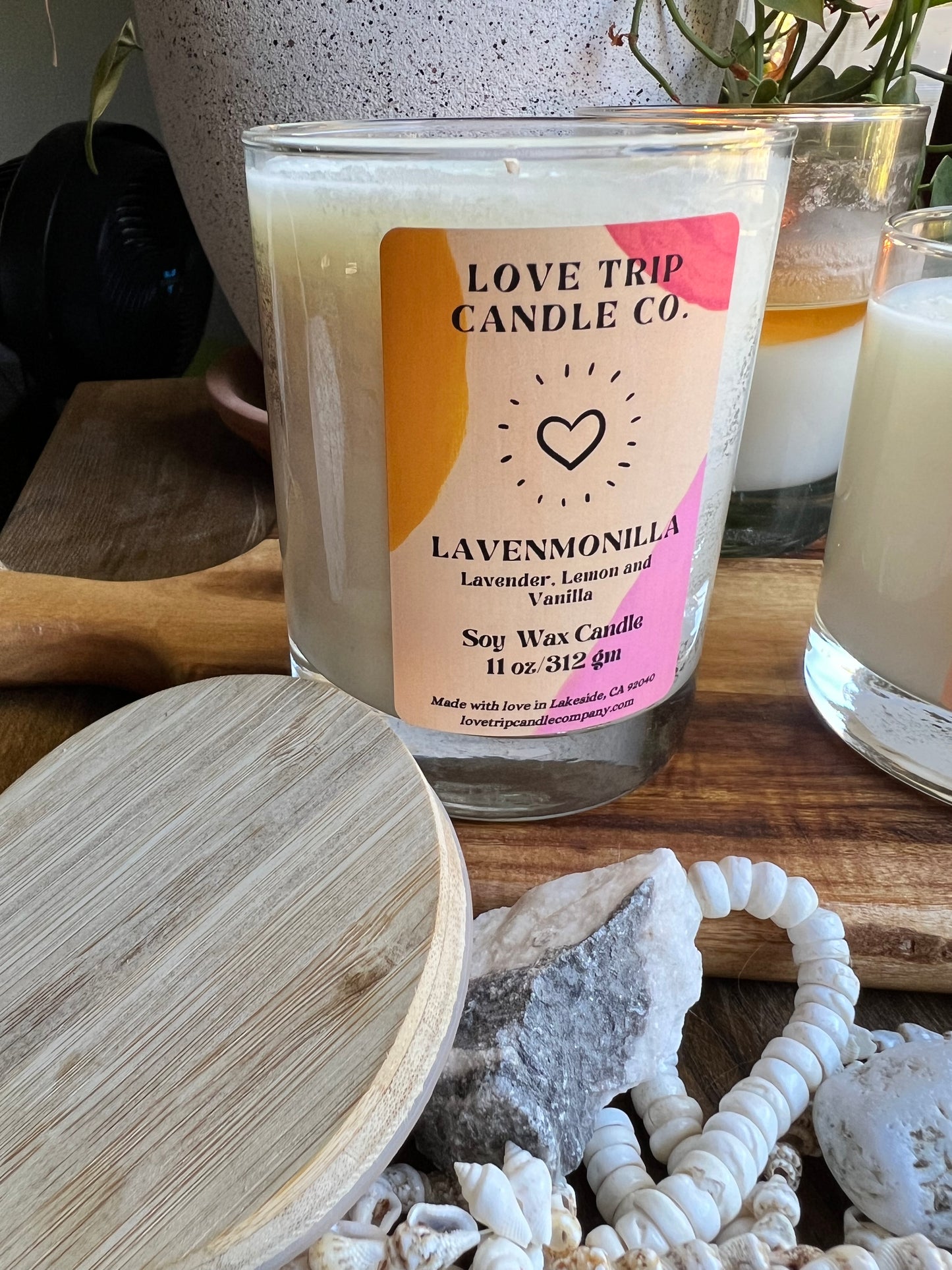 Lavenmonilla Soy Candle Lav/Lemon/Vanilla