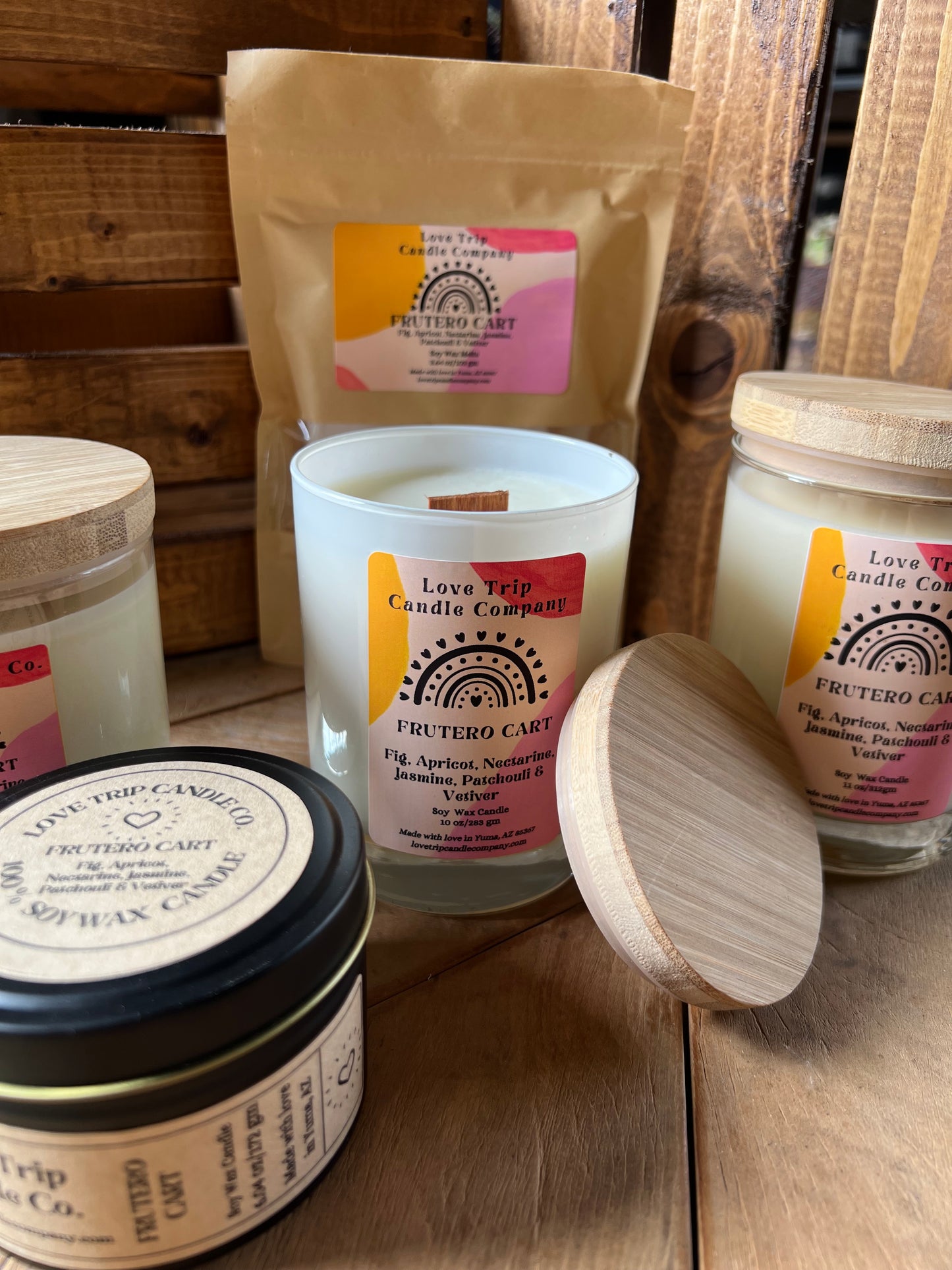 Frutero Cart Soy Wax Candle Fig/Apricot/Nectarine/Jasmine