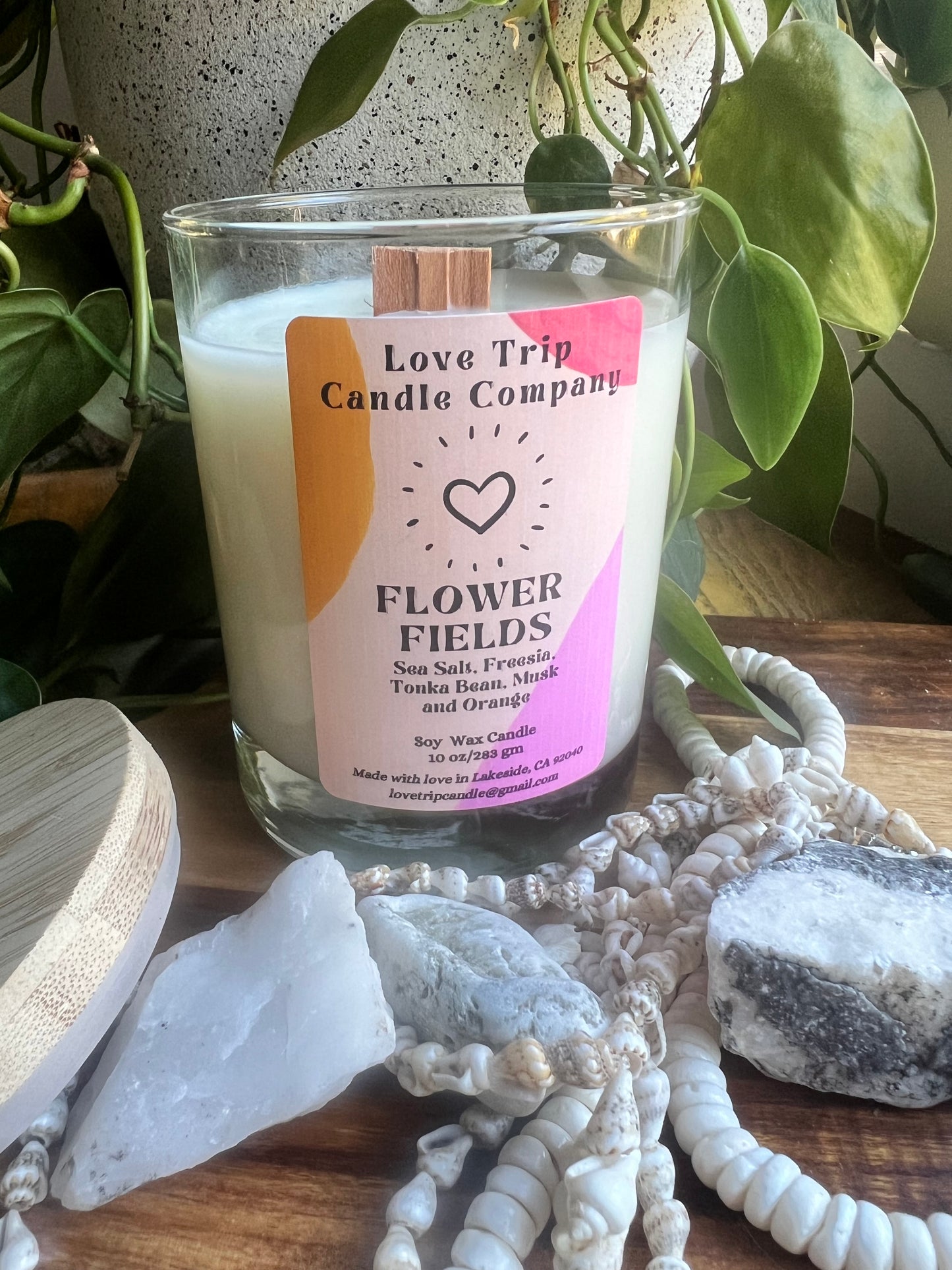 Flower Fields Soy Candle Sea Salt/Freesia/Orange