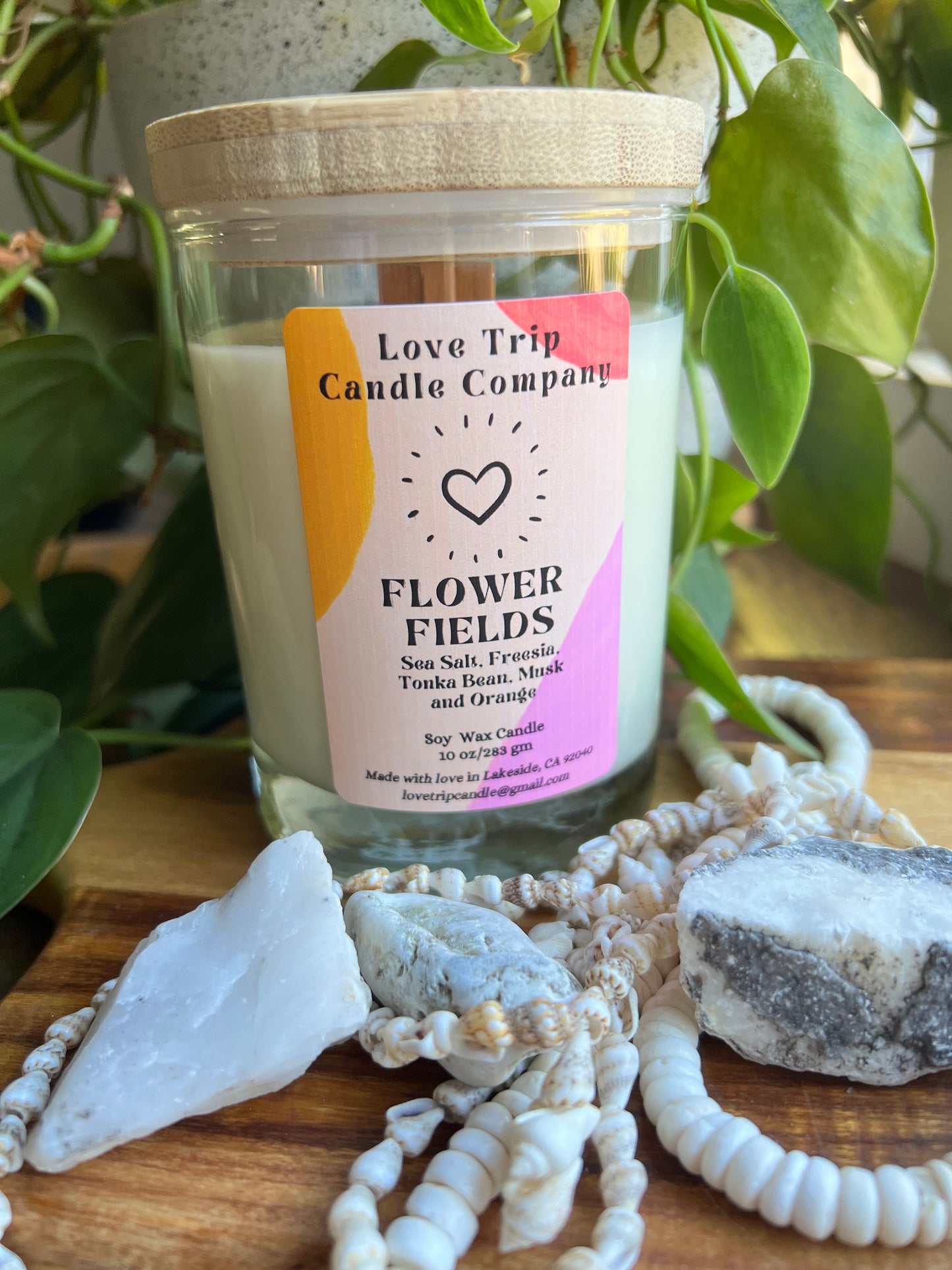 Flower Fields Soy Candle Sea Salt/Freesia/Orange