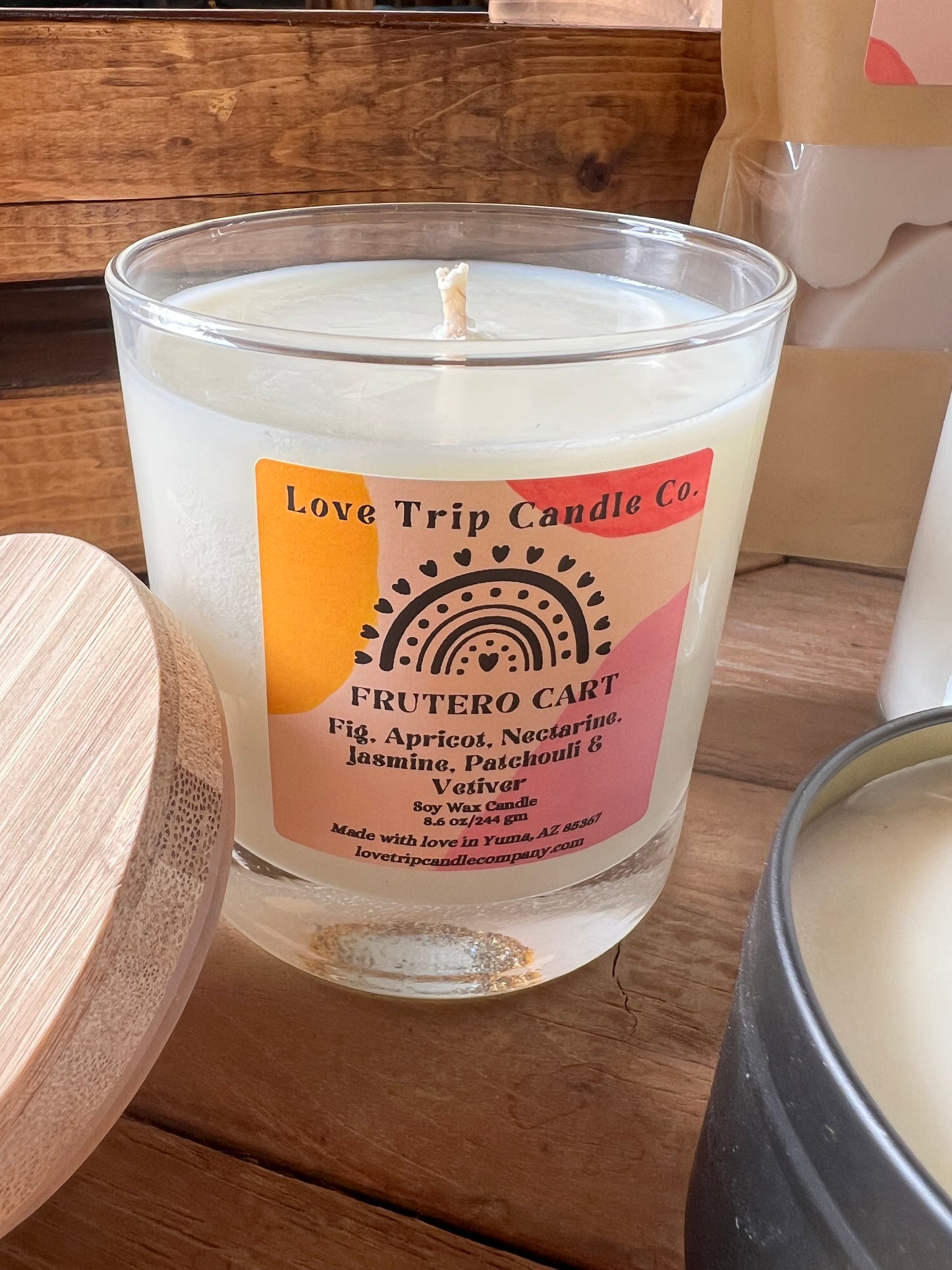 Frutero Cart Soy Wax Candle Fig/Apricot/Nectarine/Jasmine