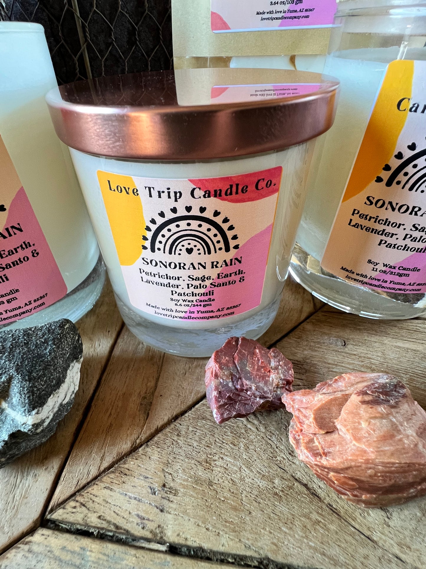 Sonoran Rain Soy Wax Candle Petrichor/Sage/Earth/Palo Santo