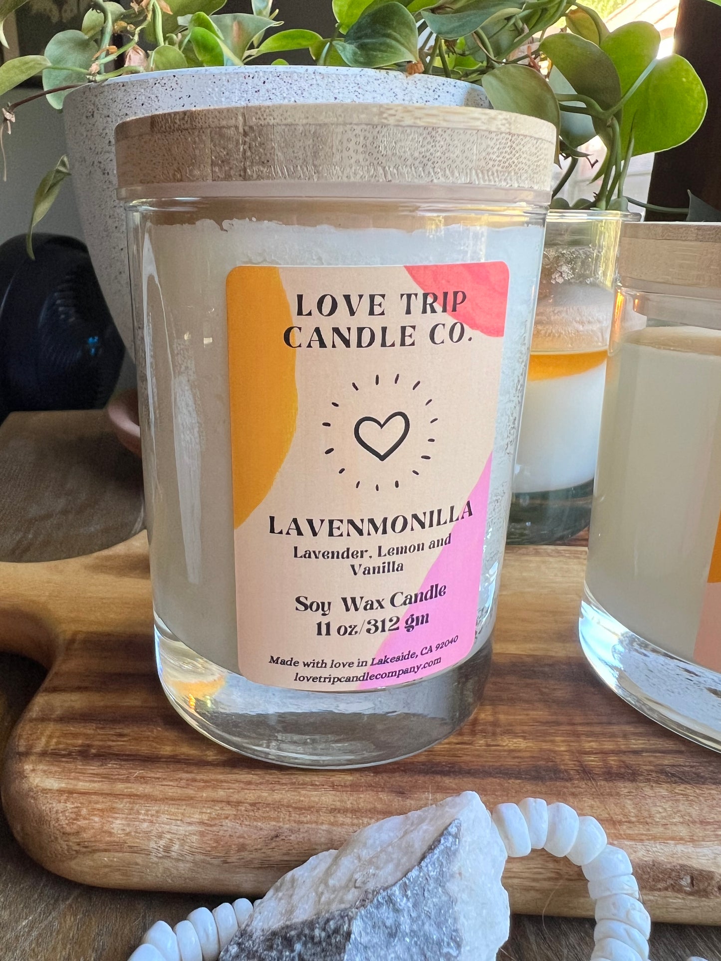 Lavenmonilla Soy Candle Lav/Lemon/Vanilla