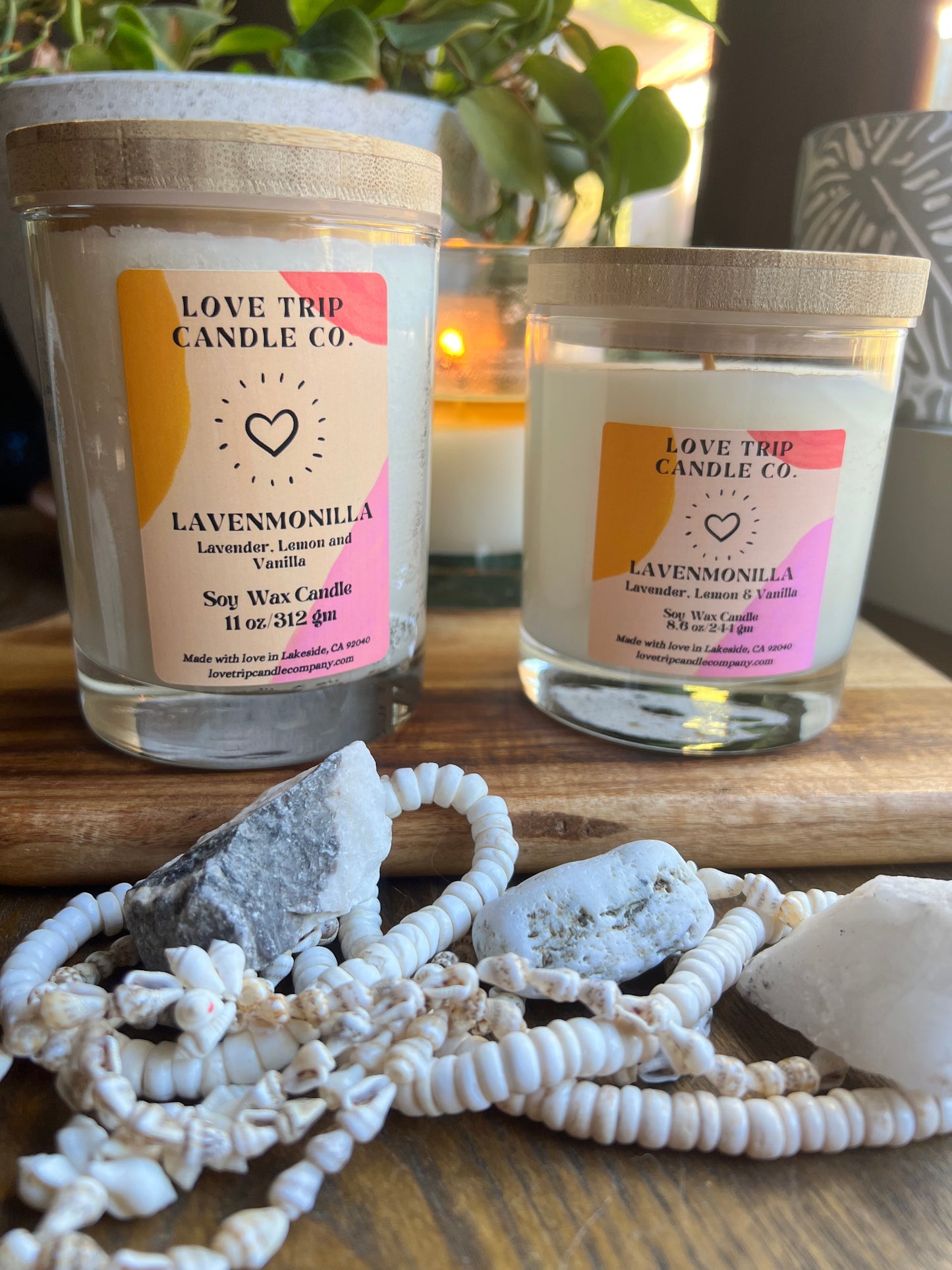 Lavenmonilla Soy Candle Lav/Lemon/Vanilla