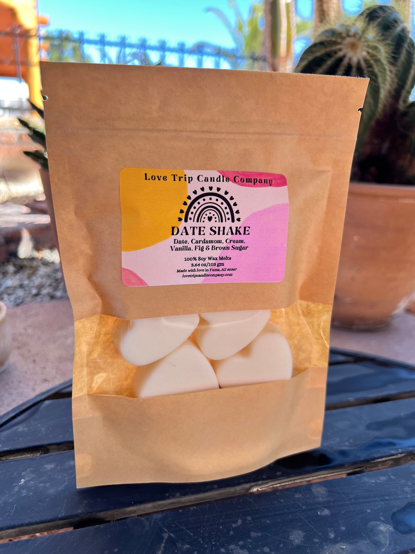 Date Shake Soy Wax Candle Date/Fig/Vanilla/Cream/Cardamom