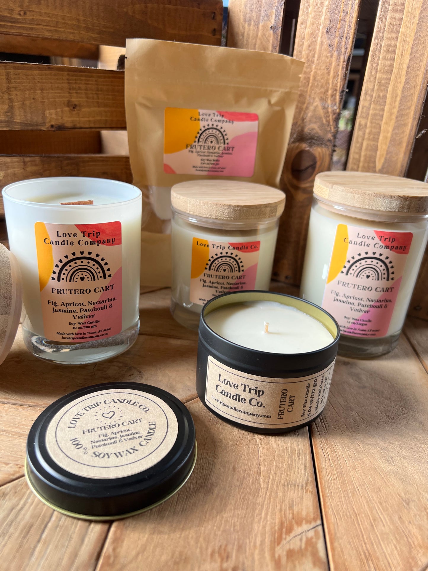 Frutero Cart Soy Wax Candle Fig/Apricot/Nectarine/Jasmine