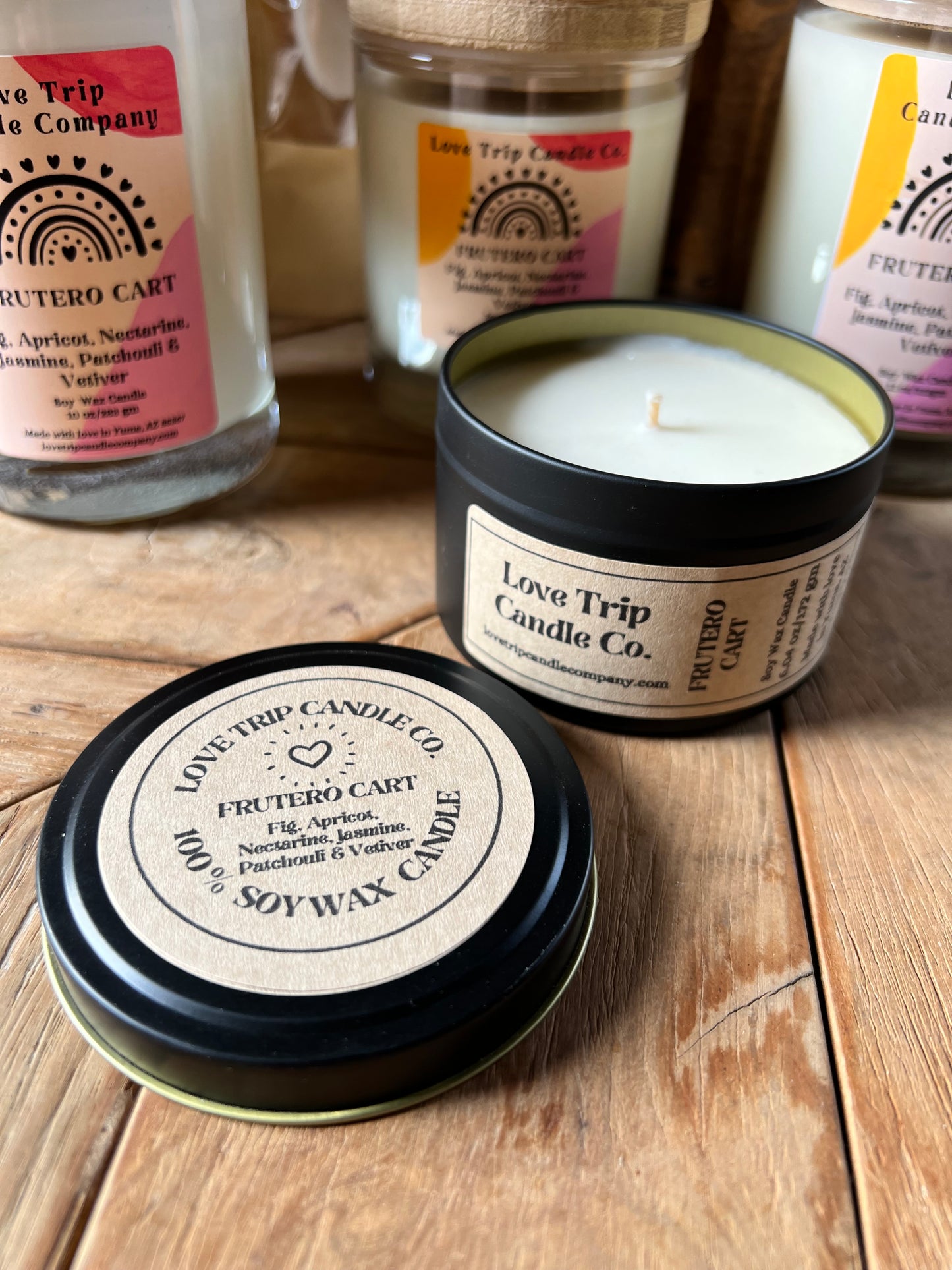 Frutero Cart Soy Wax Candle Fig/Apricot/Nectarine/Jasmine