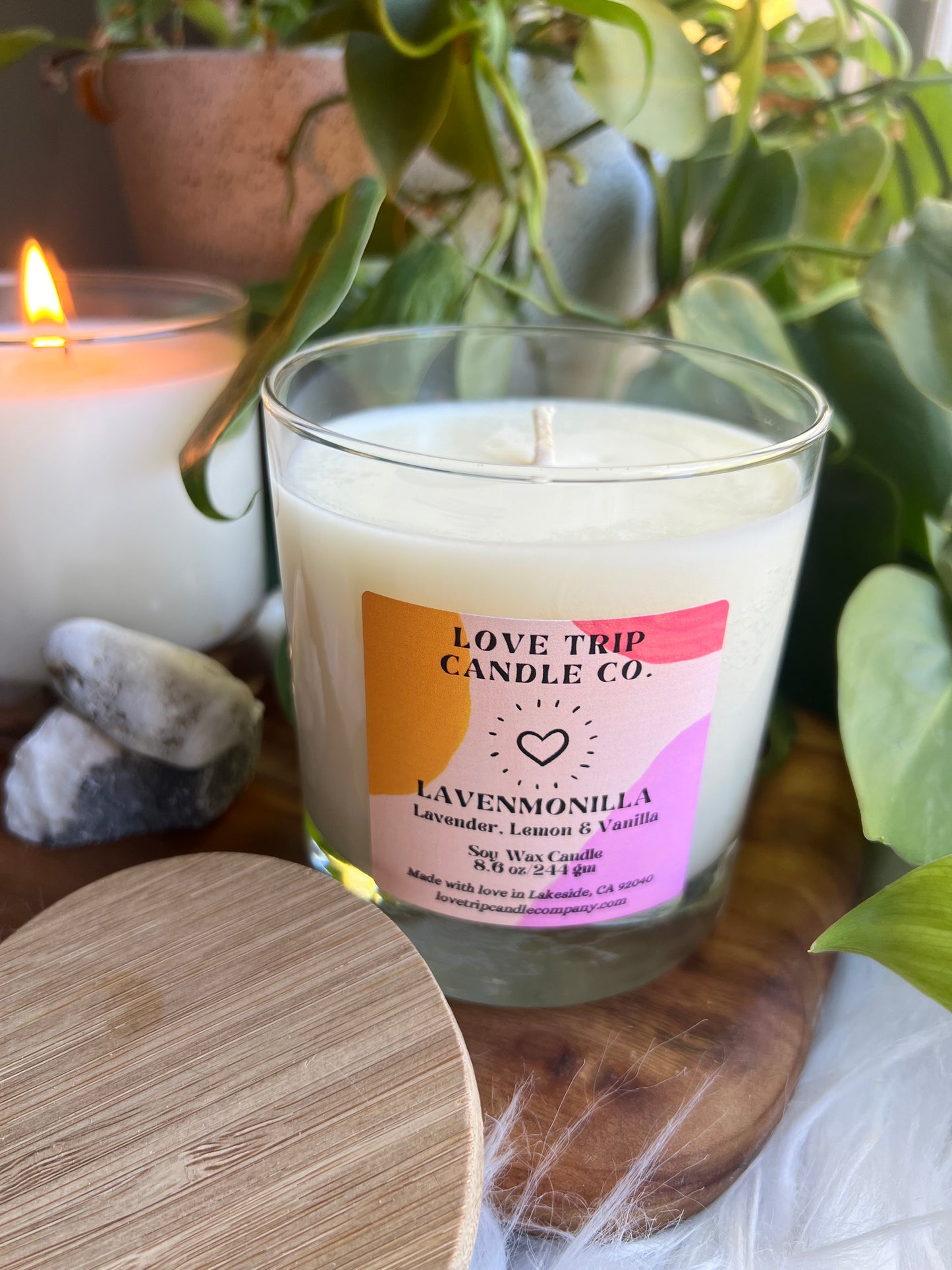 Lavenmonilla Soy Candle Lav/Lemon/Vanilla