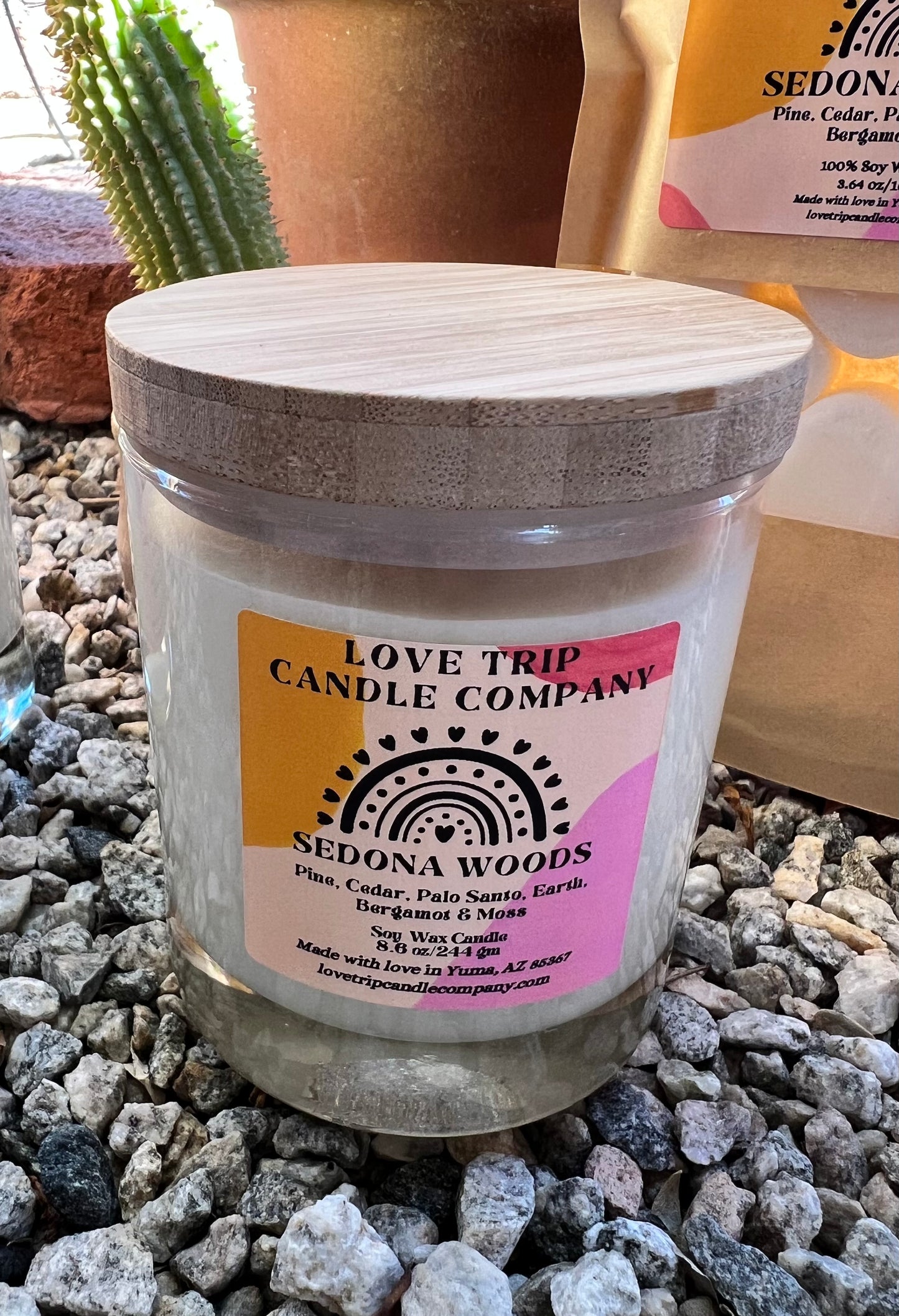 Sedona Woods Soy Wax Candle Palo Santo/Moss/Pine/Sandalwood