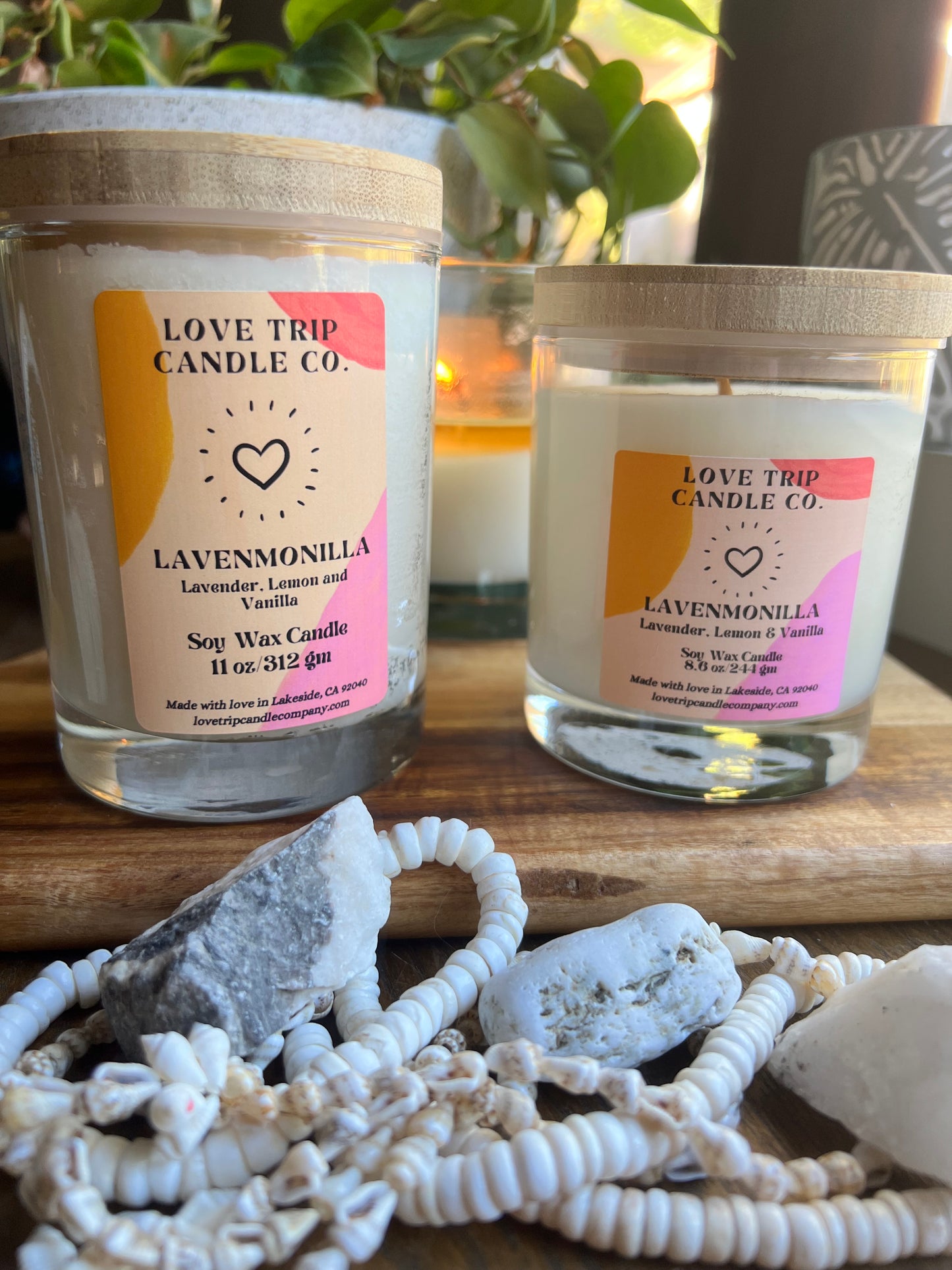 Lavenmonilla Soy Candle Lav/Lemon/Vanilla