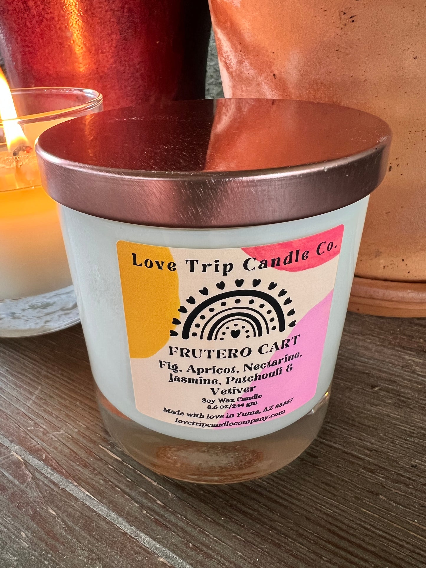 Frutero Cart Soy Wax Candle Fig/Apricot/Nectarine/Jasmine