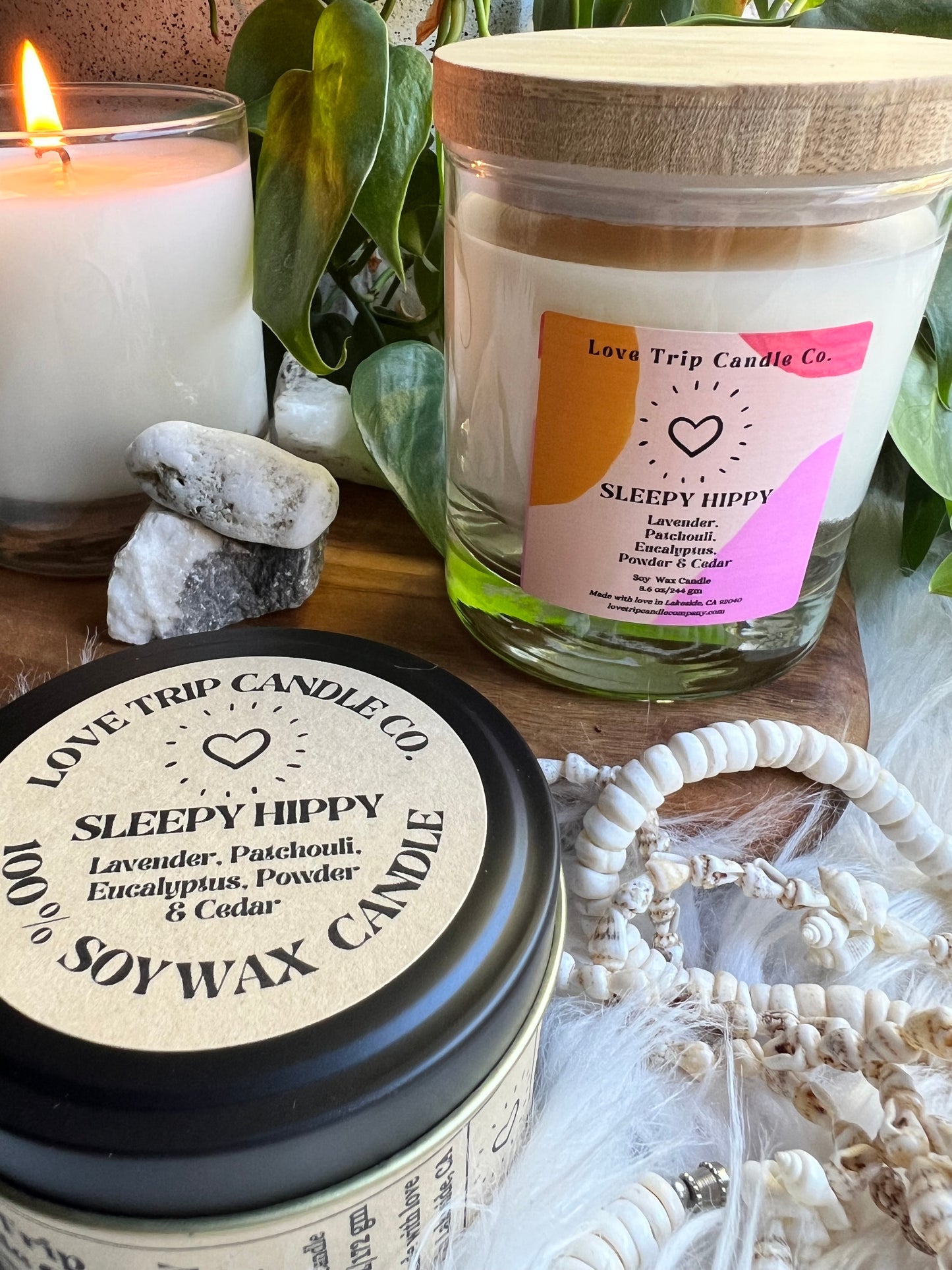 Sleepy Hippy Soy Candle Lavender/Patchouli