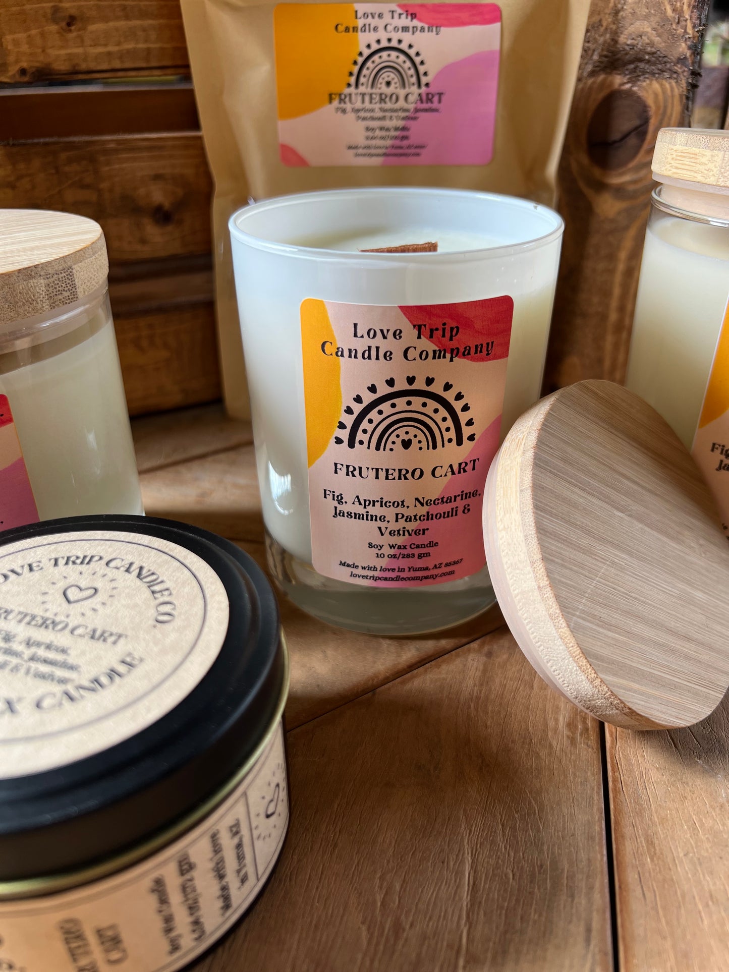 Frutero Cart Soy Wax Candle Fig/Apricot/Nectarine/Jasmine