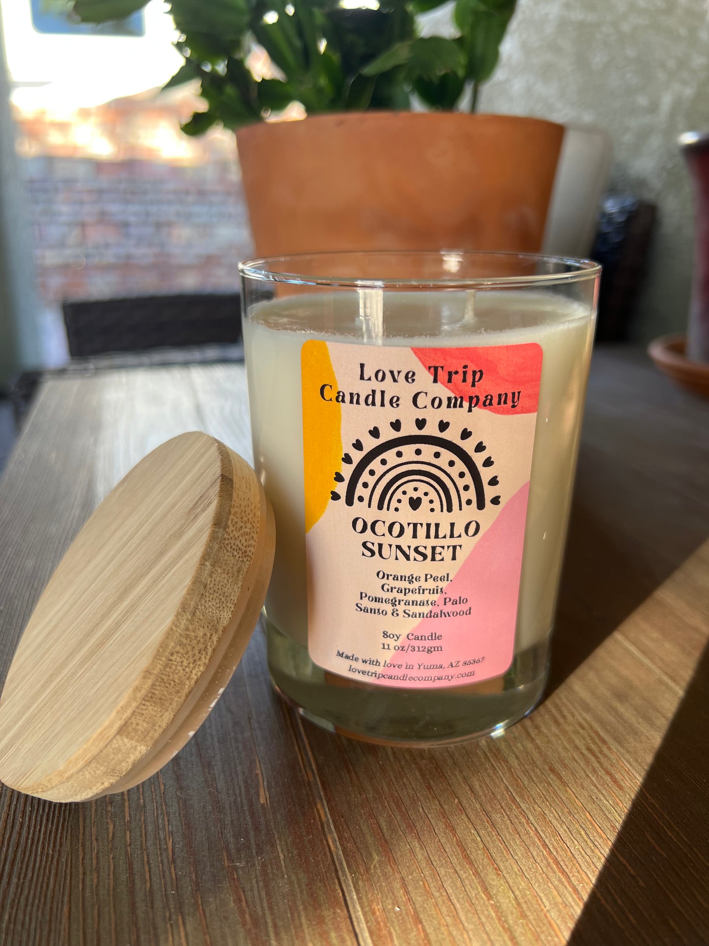 Ocotillo Sunset Soy Candle Citrus/ Palo Santo/Sandalwood