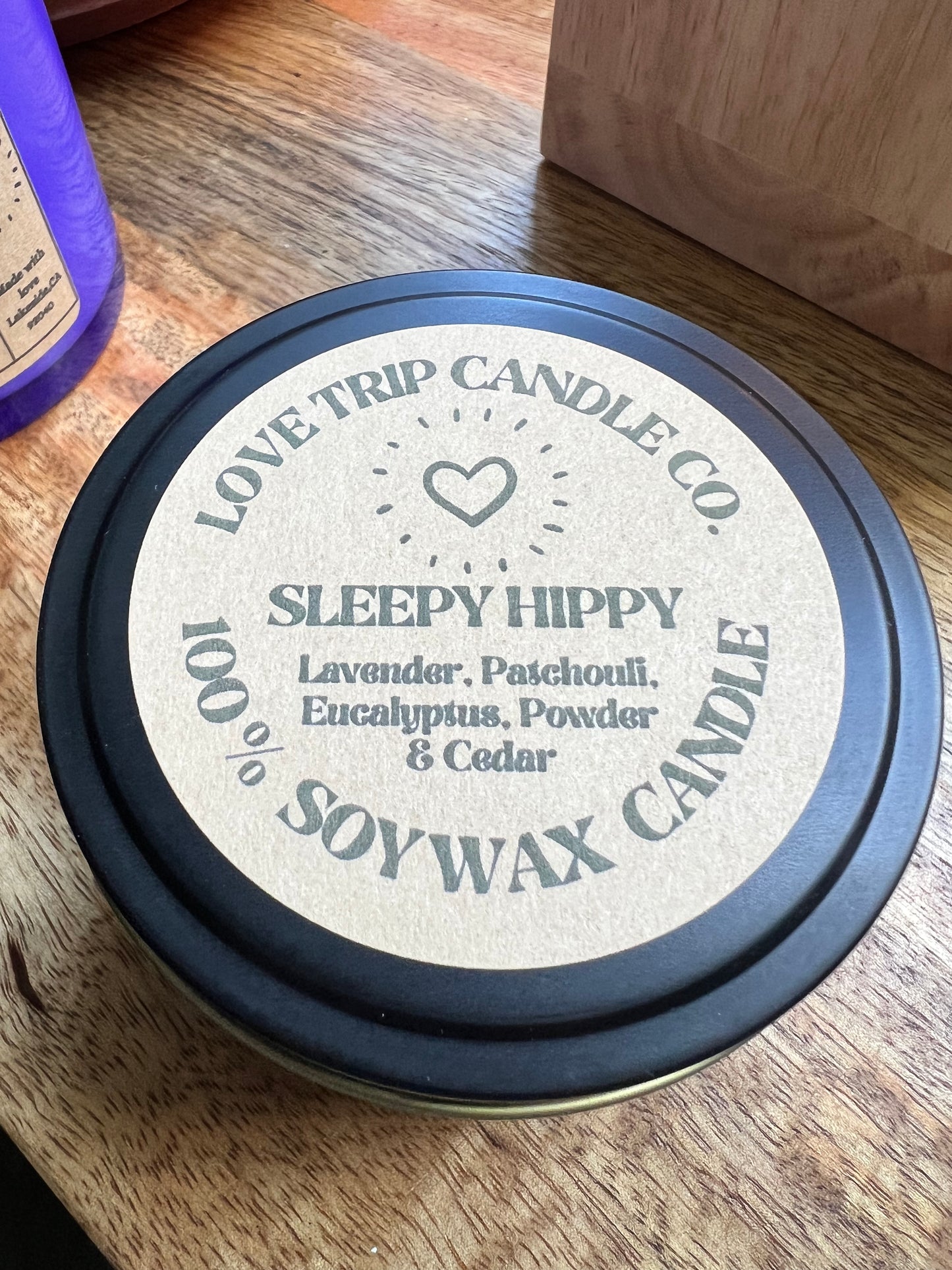 Sleepy Hippy Soy Candle Lavender/Patchouli