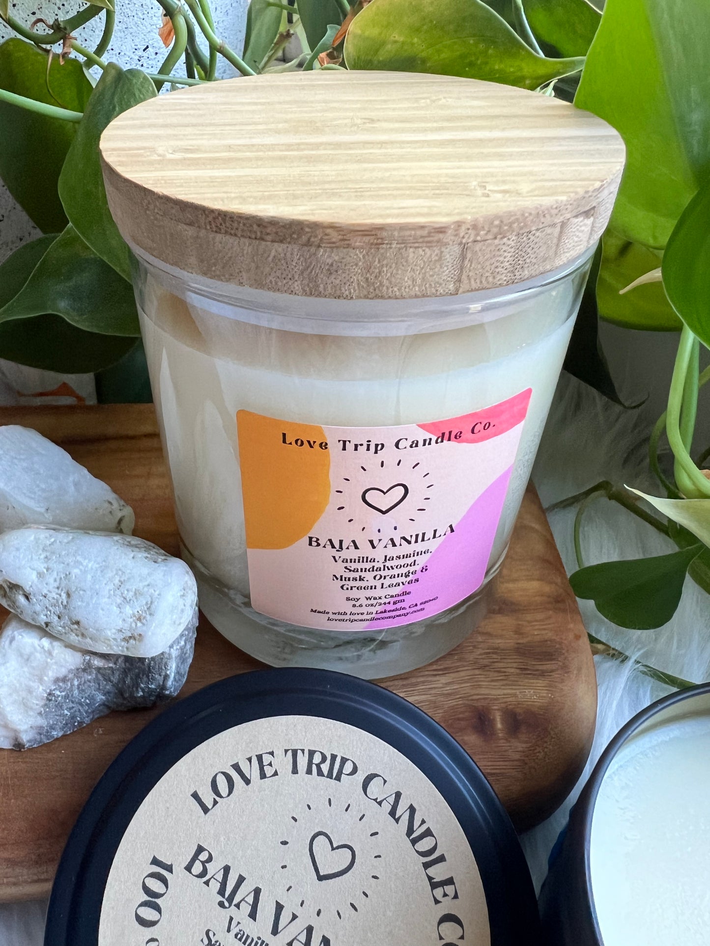 Baja Vanilla Soy Wax Candle Fruity/Flower/Vanilla