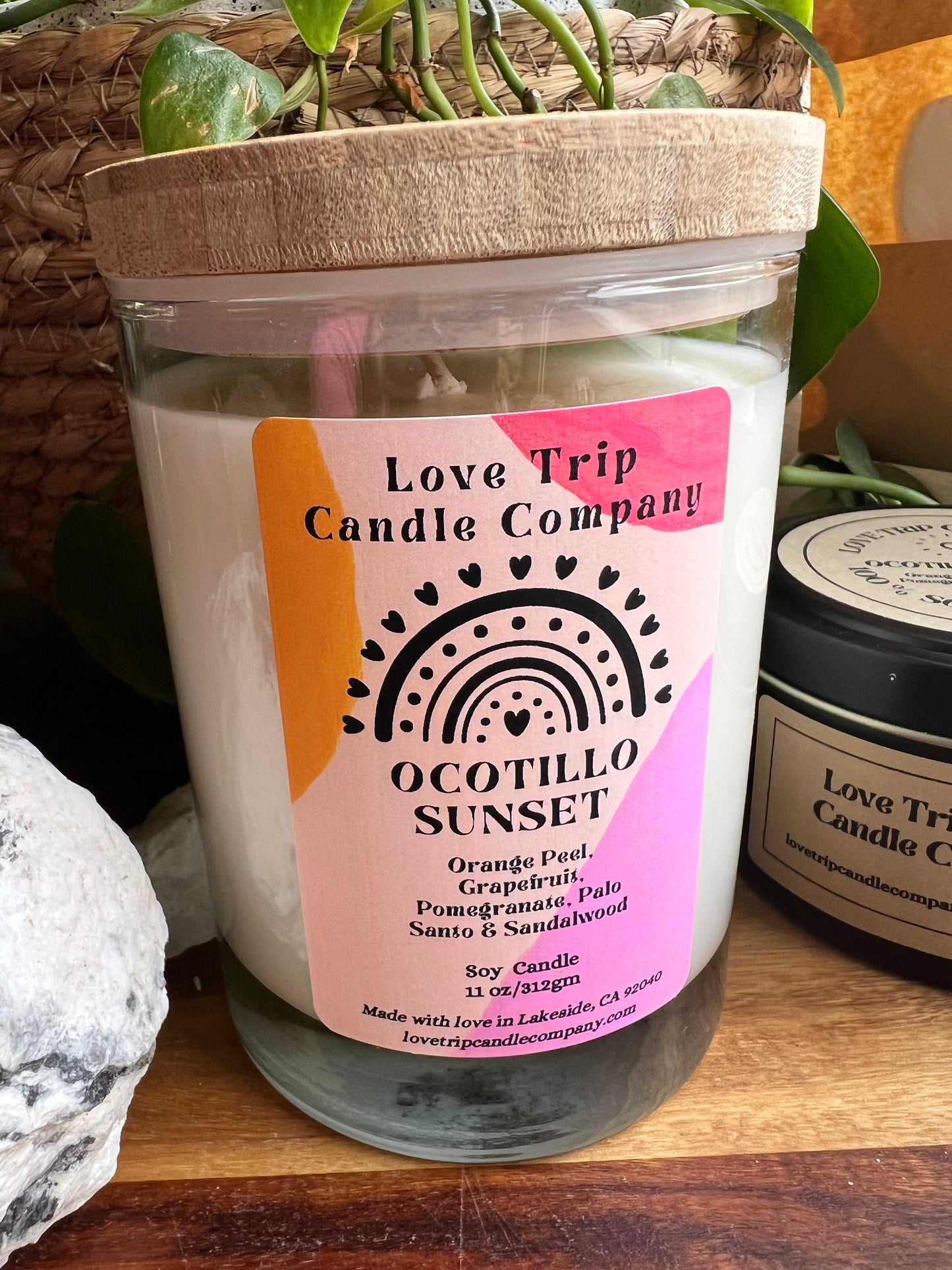 Ocotillo Sunset Soy Candle Citrus/ Palo Santo/Sandalwood