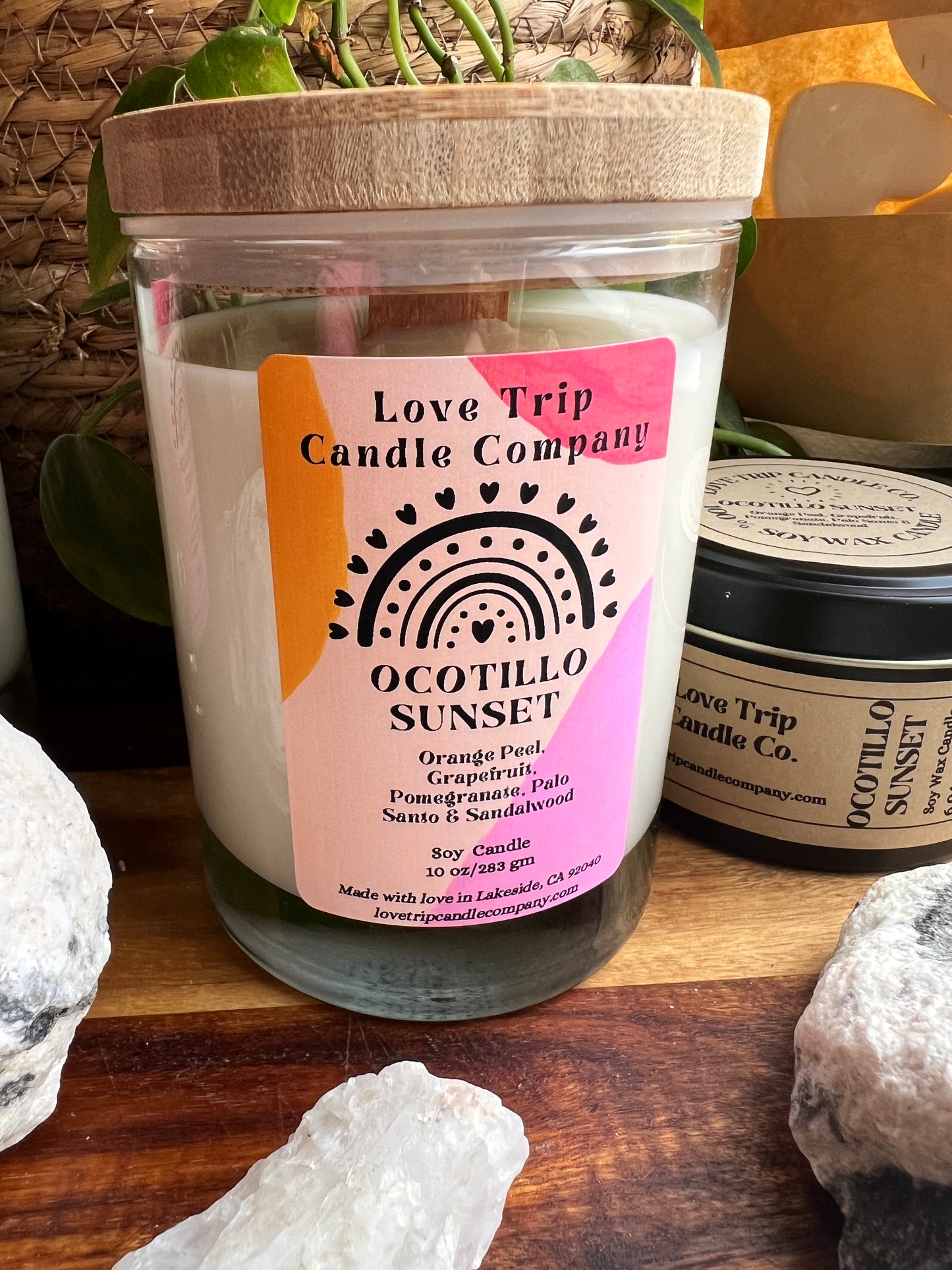 Ocotillo Sunset Soy Candle Citrus/ Palo Santo/Sandalwood