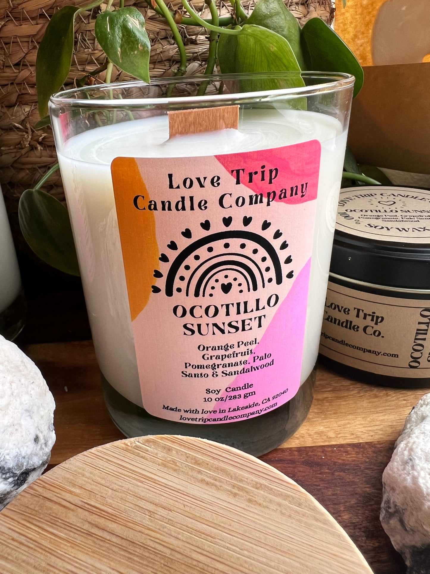 Ocotillo Sunset Soy Candle Citrus/ Palo Santo/Sandalwood