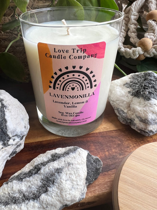 Lavenmonilla Soy Candle Lav/Lemon/Vanilla