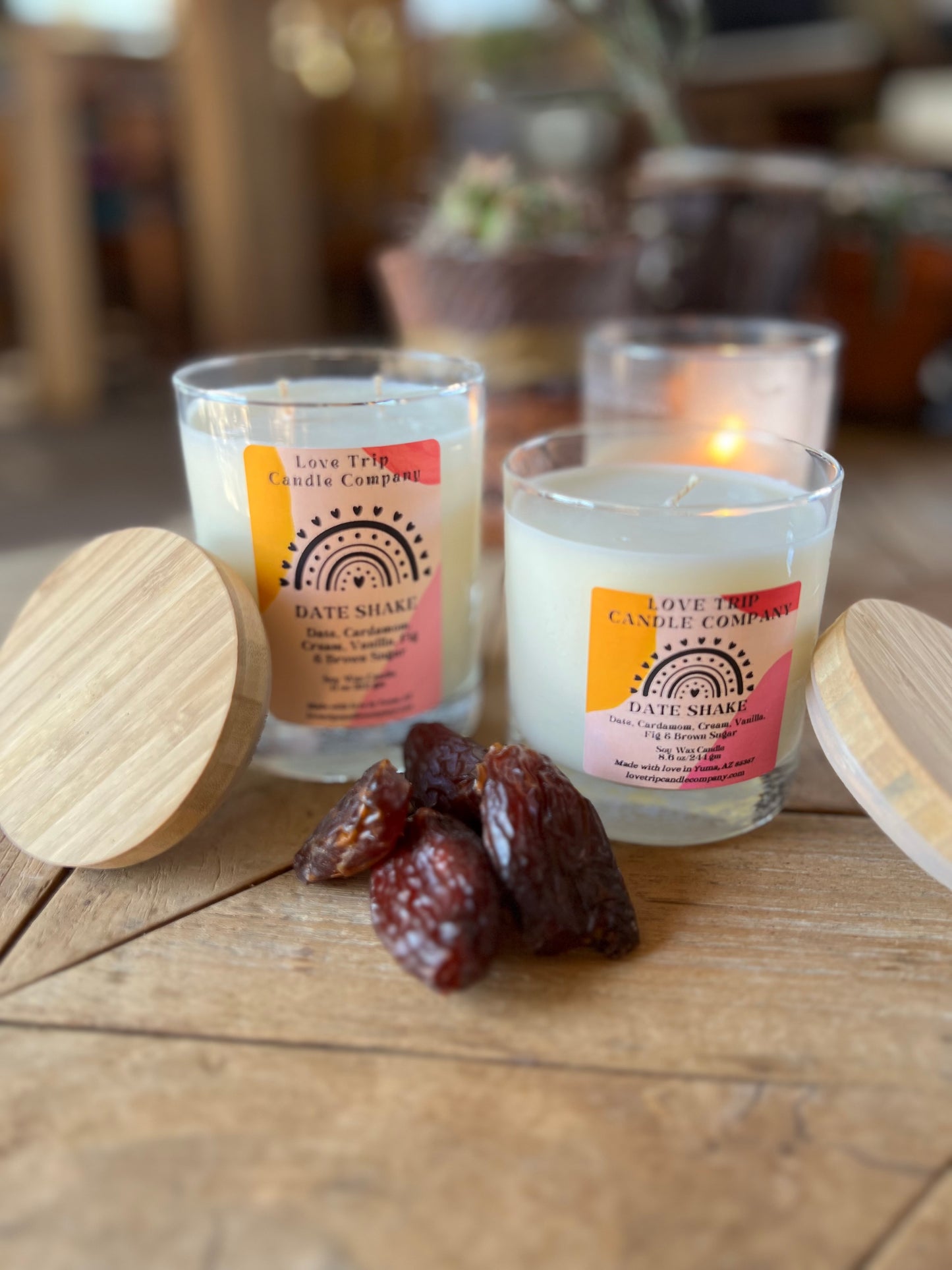 Date Shake Soy Wax Candle Date/Fig/Vanilla/Cream/Cardamom