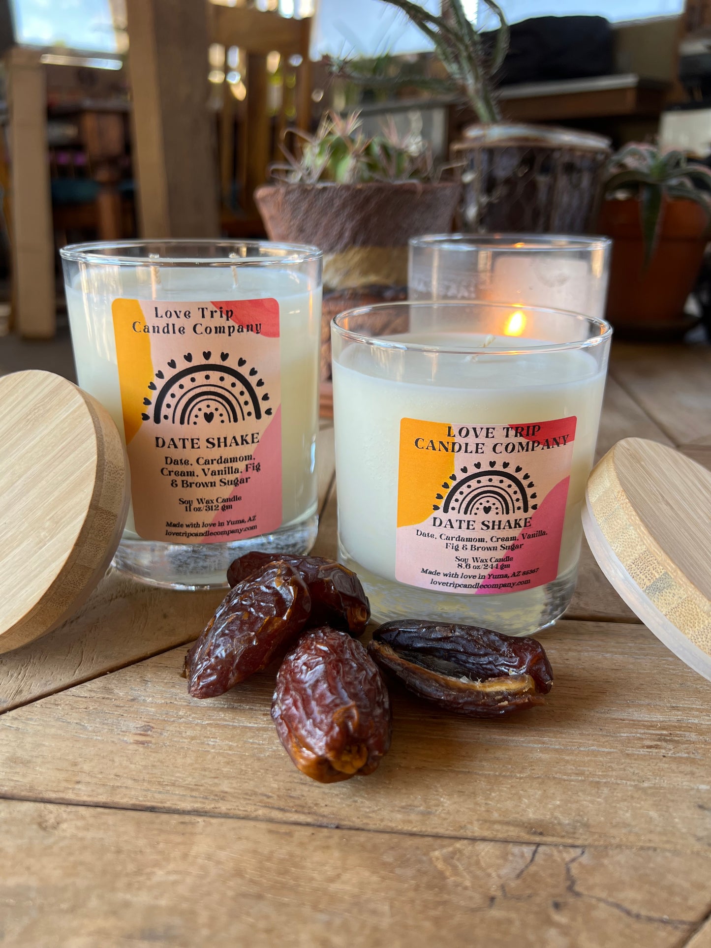 Date Shake Soy Wax Candle Date/Fig/Vanilla/Cream/Cardamom