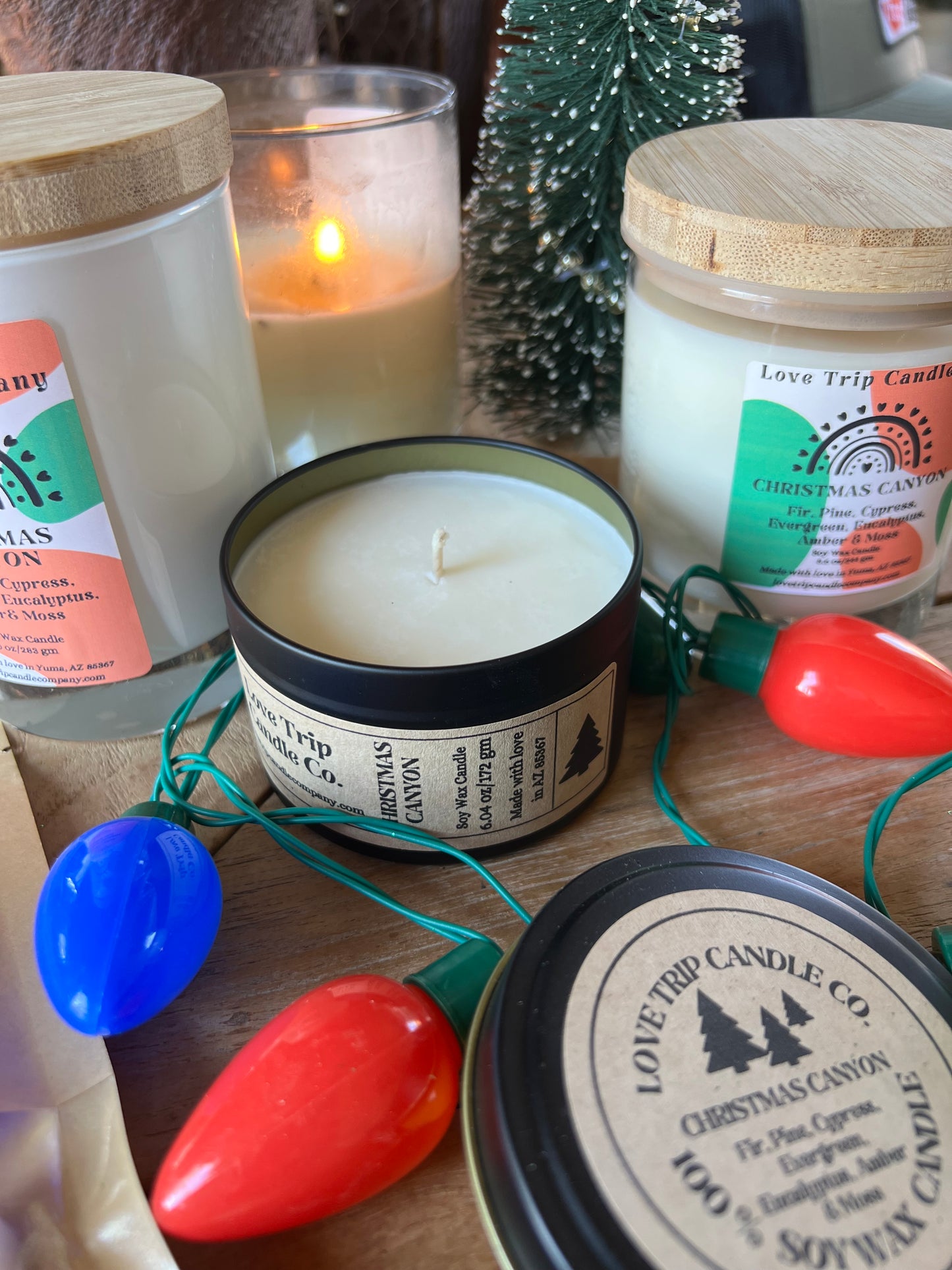 Christmas Canyon Soy Wax Candle Fir/Pine/Cypress/Evergreen/Moss