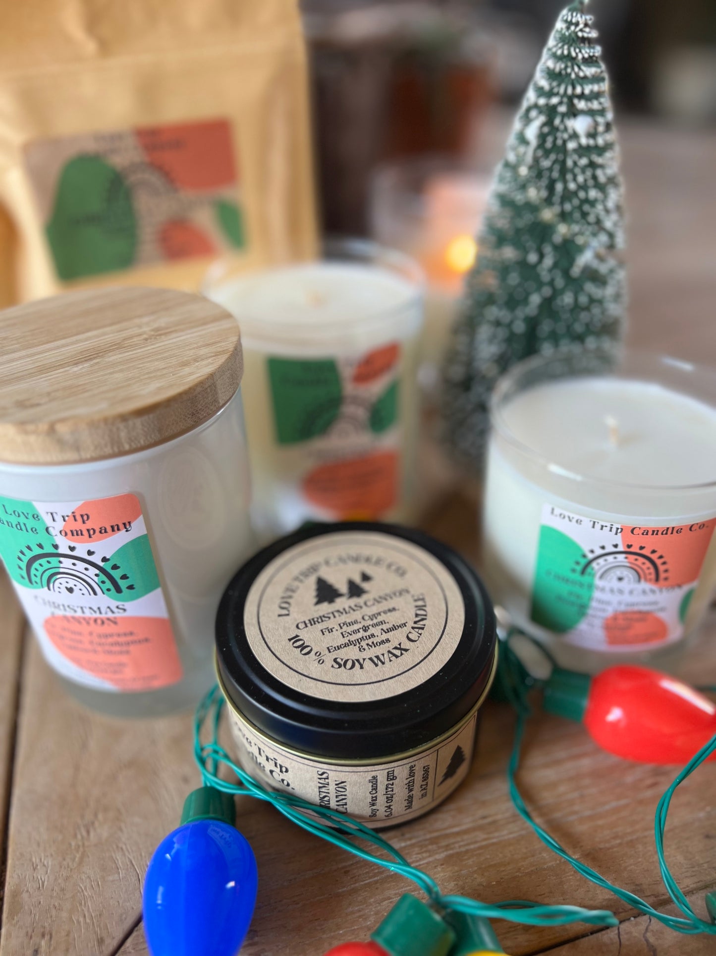 Christmas Canyon Soy Wax Candle Fir/Pine/Cypress/Evergreen/Moss